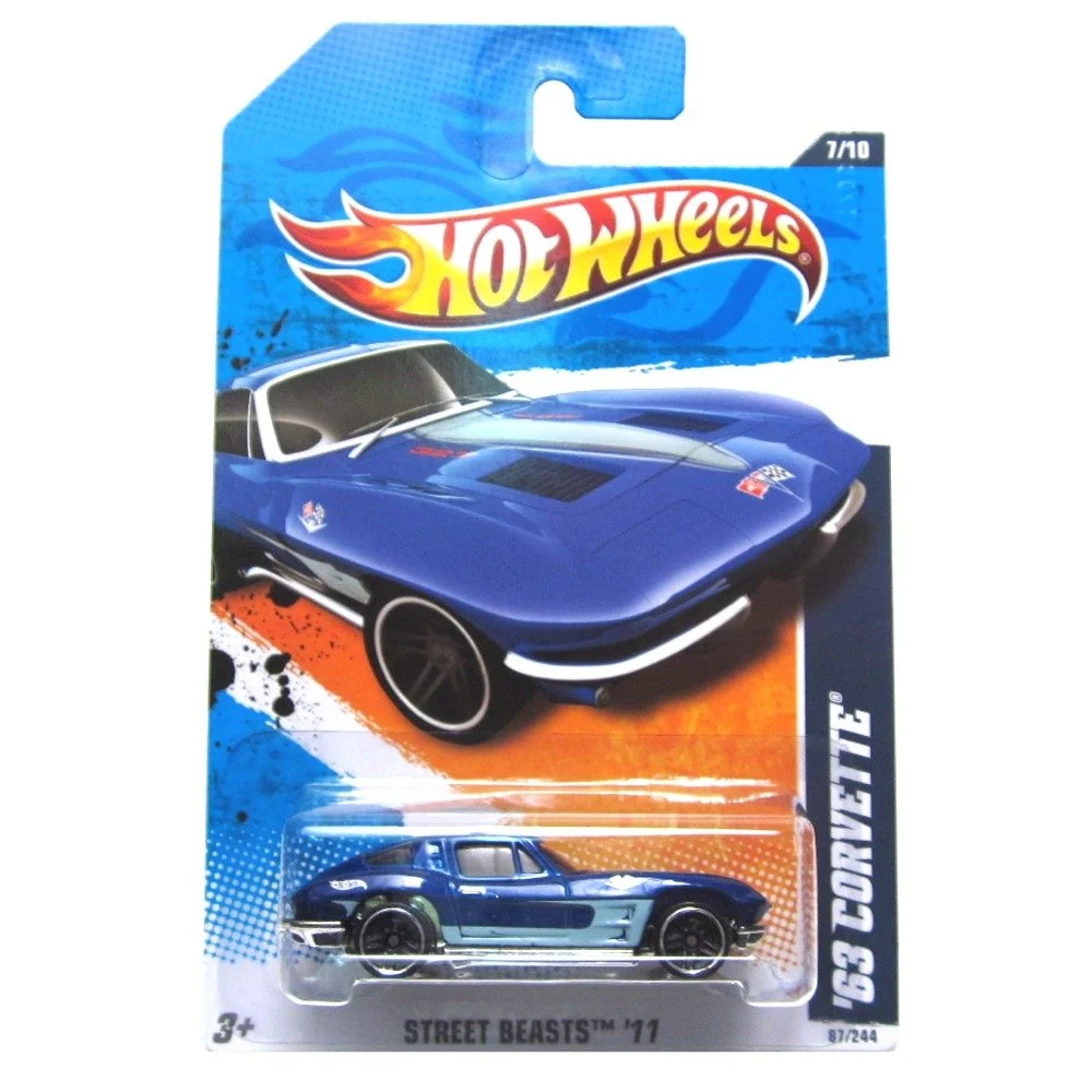 Casual 2011 Hot Wheels '63 Corvette Blue 87 244 Elite