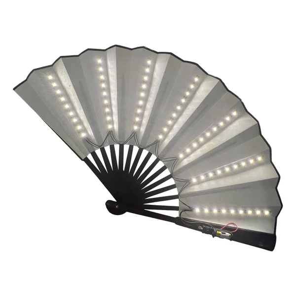 Fashionable Maxbell LED Folding Fan Supplies Fittings Night Show for Party Christmas White Healthy