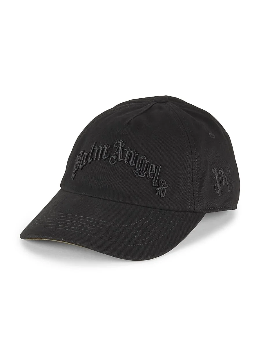 Eco-Friendly Palm Angels Curved Logo Cap Black Consistent
