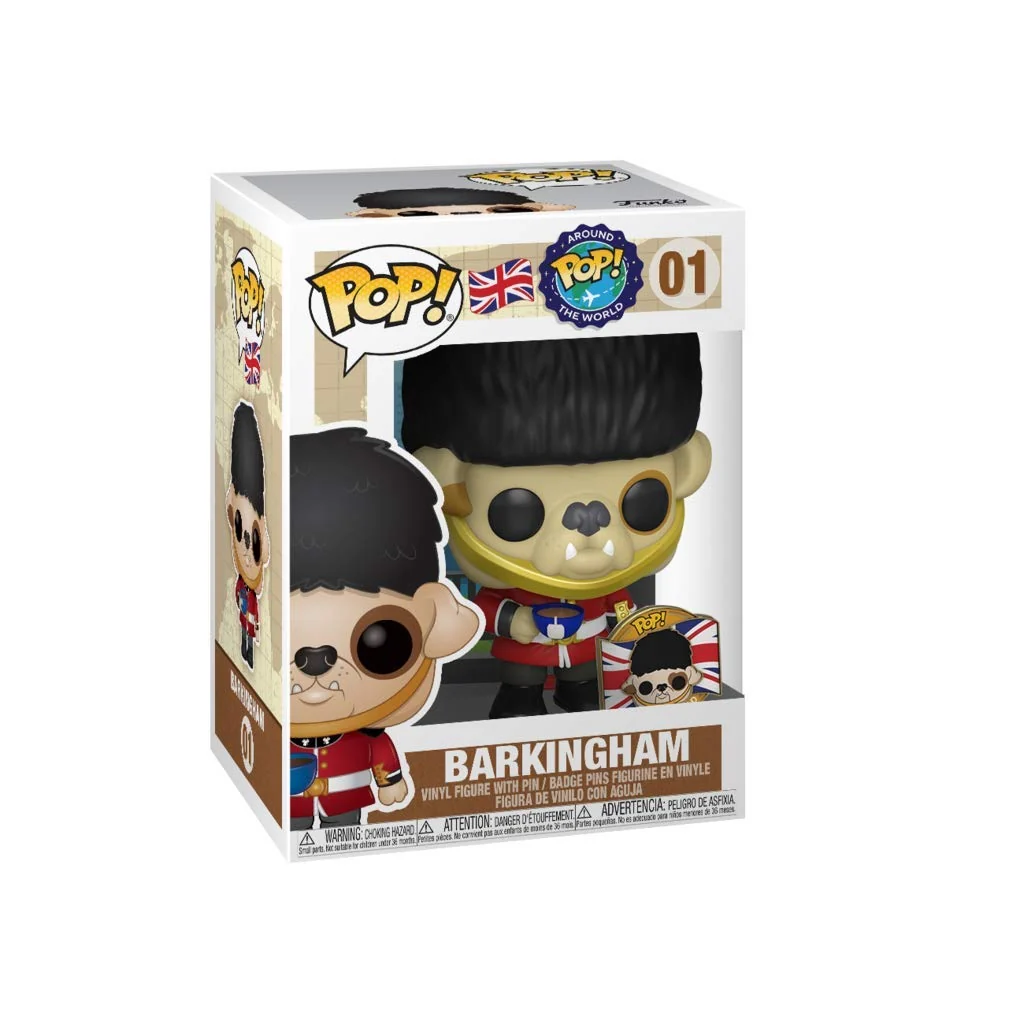 Relaxed Funko Around The World Barkingham UK POP Vinyl Figure with Pin 1 Exclusive