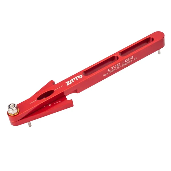 Functional Maxbell Maxbell Bike Chain Wear Indicator Measuring Ruler Mountain Road Bike Chain Checker Red Practical