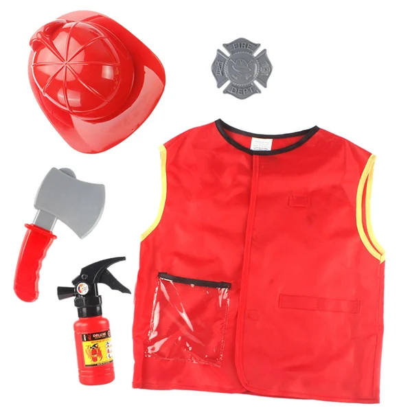 Verified Maxbell Maxbell Firefighter Costume with Complete Firefighter Accessories Role play Set Optimized