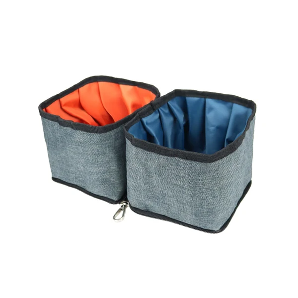 Classic Maxbell Portable Pet Bowls Fittings Dog Supply Zipper Folding for Camping Travel Trendy