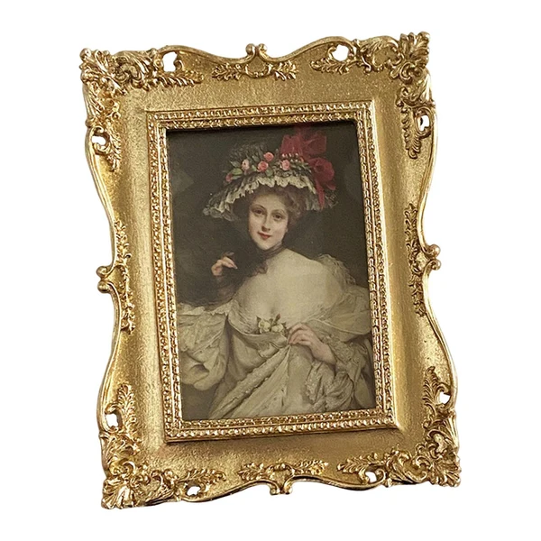 Artisan Maxbell Retro Style Resin Photo Frame Picture Display Holder for Hallway Ornament Minimalist