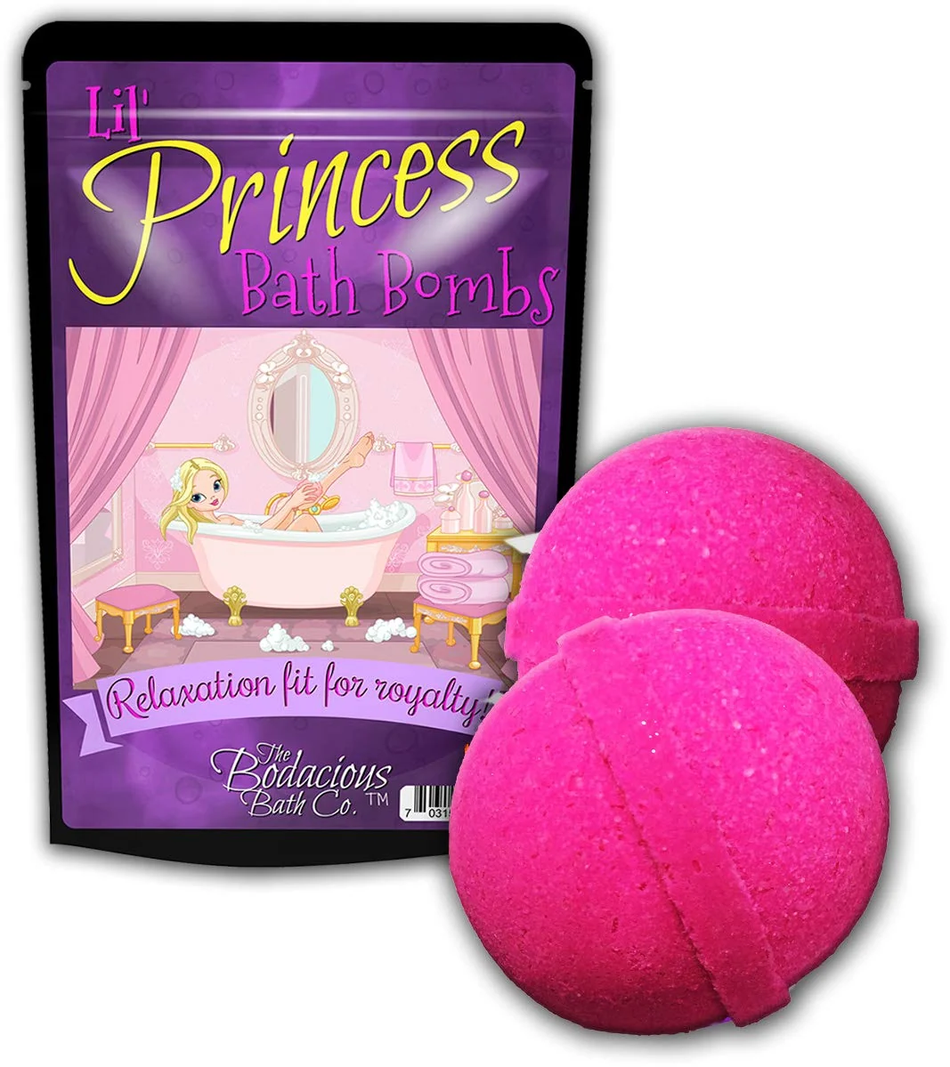 Effective Lil Princess Bath Bombs - Pretty Pink Luxurious Home Spa for Girls Stocking Stuffers for Young Ladies XL Bath Fizzers Handmade in The USA Expertly Made