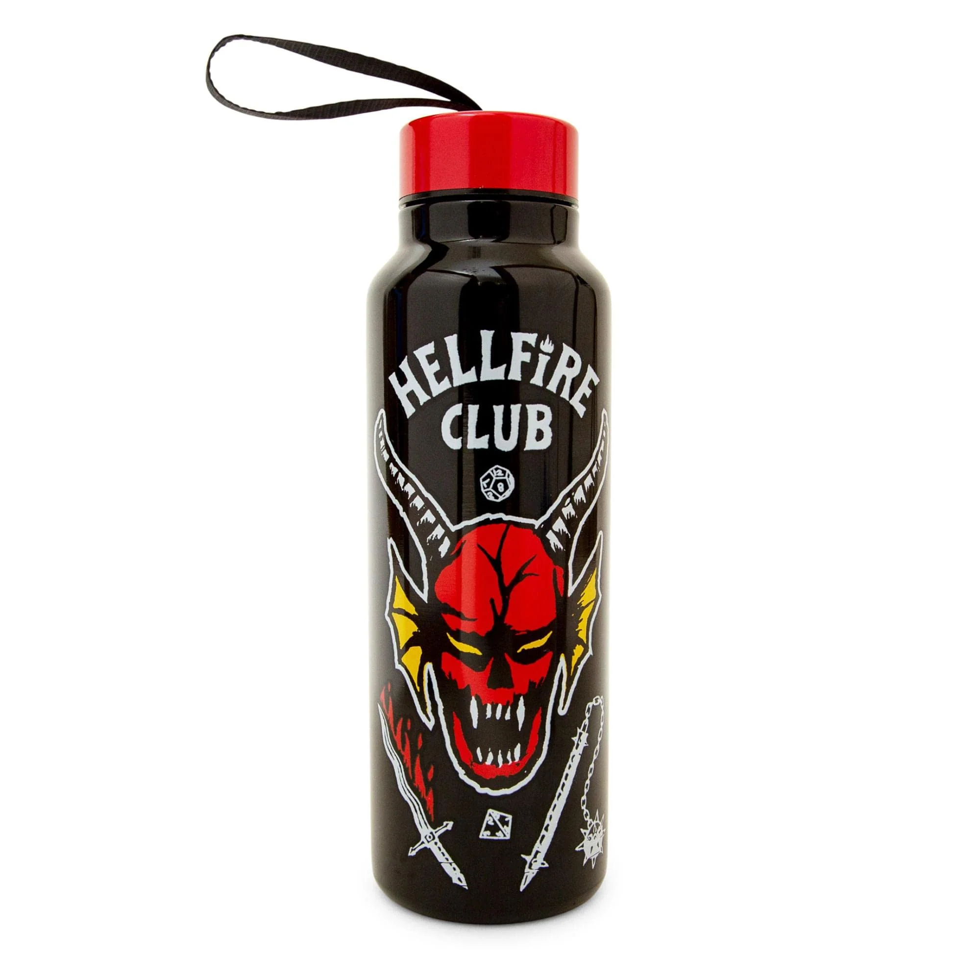Trusted Toynk Stranger Things Hellfire Club Stainless Steel Water Bottle With Strap Double-Walled Metal Sports Jug Holds 27 Ounces Traditional