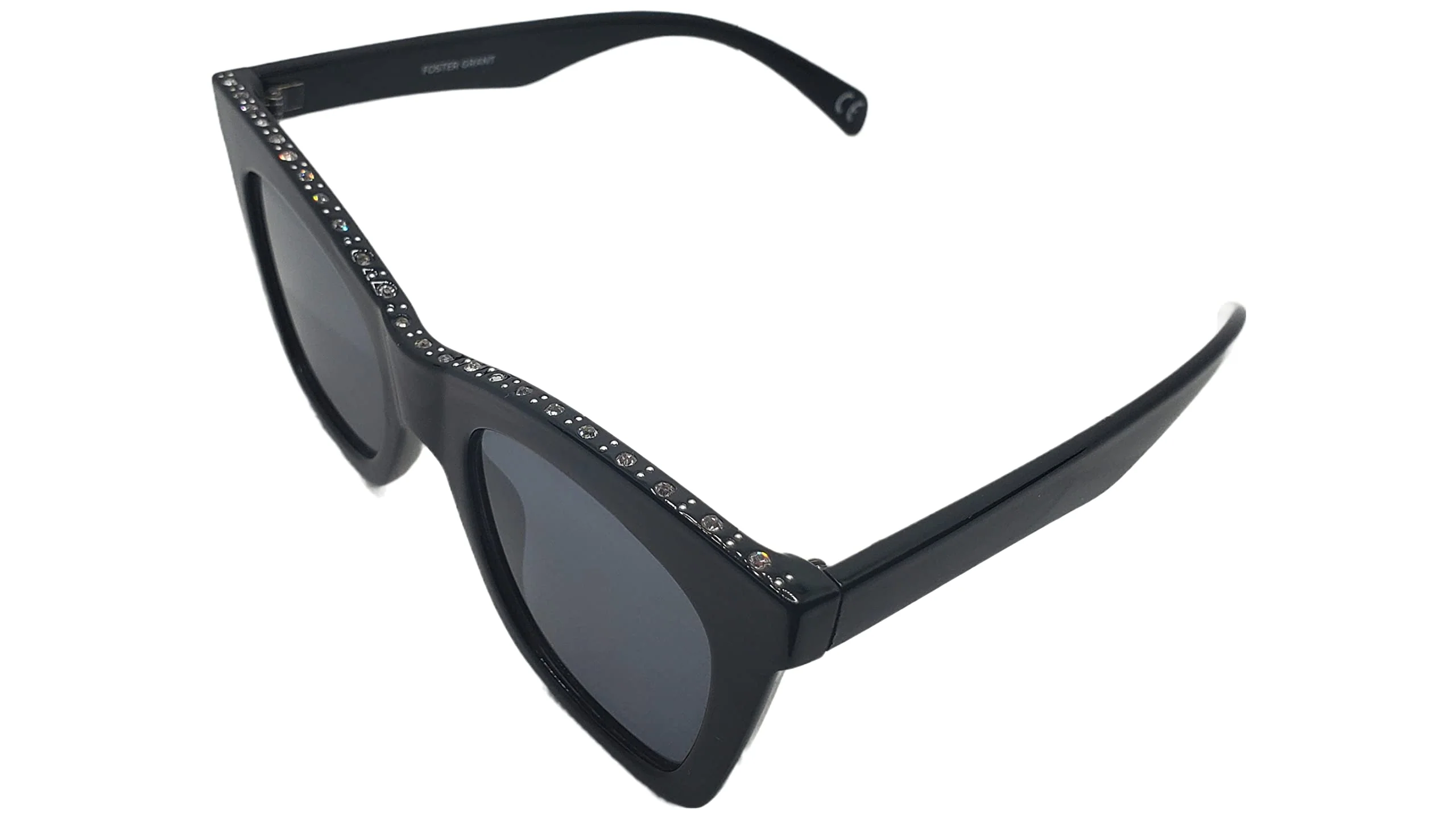 Practical Foster Grant Women's Bedazzled Frame Black Cat Eye Sunglasses Trendy