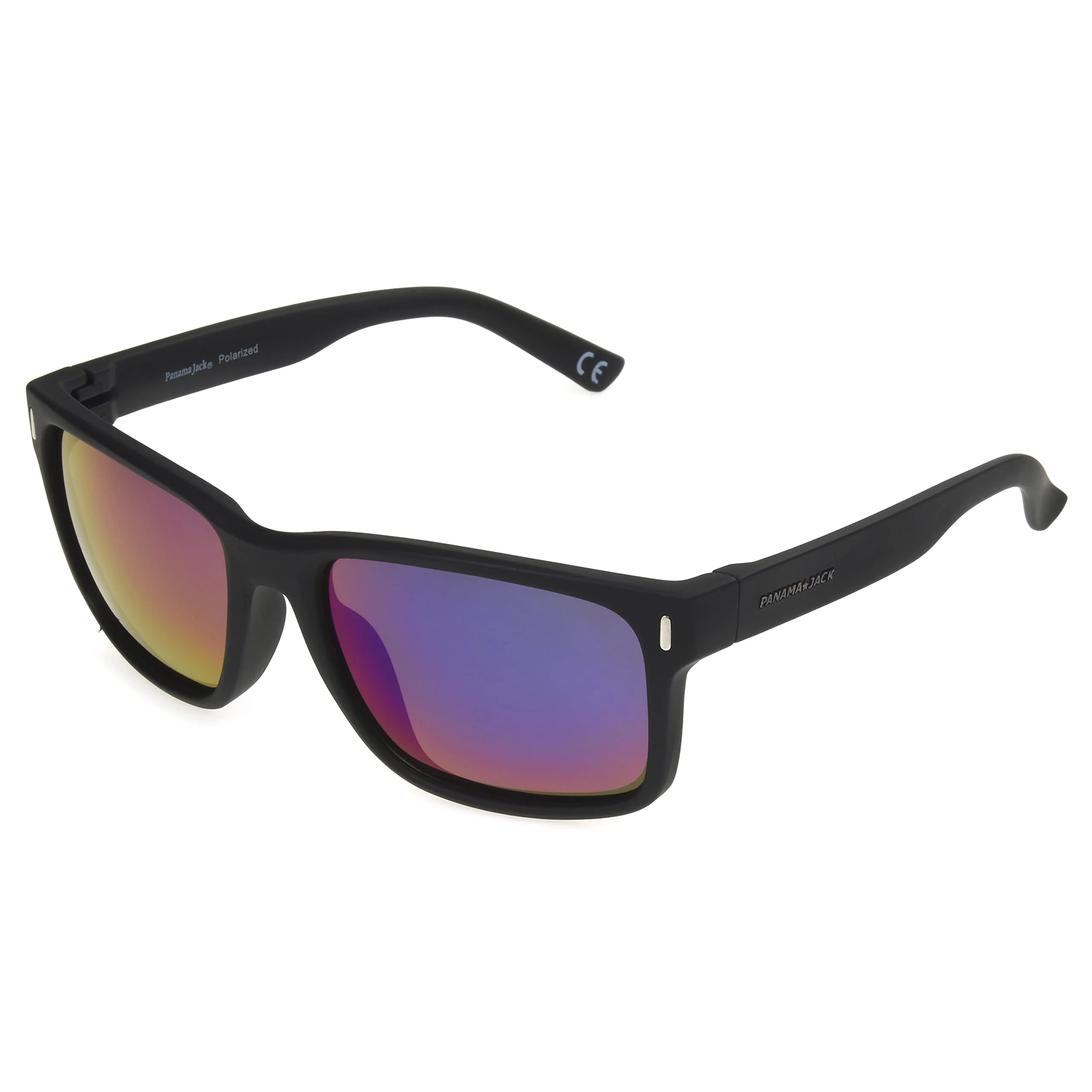 Stylish Panama Jack Women's Polarized Purple-Red Mirror Wrap Sunglasses Black 62mm Efficient