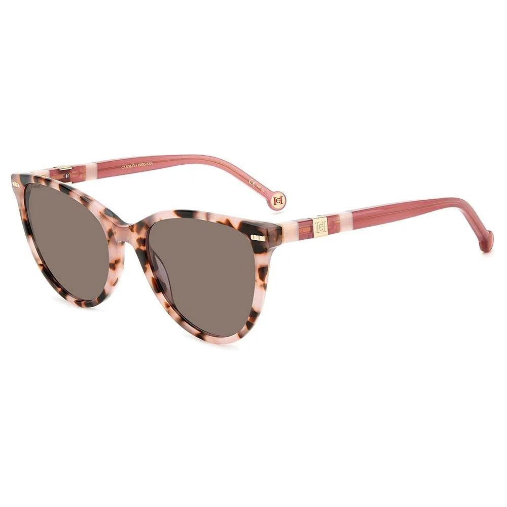 Prestigious Carolina Herrera Brown Oval Ladies Sunglasses HER 0107 S 00T4 IR 57 Stylish