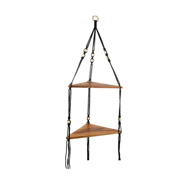 Reliable Maxbell Macrame Hanging Shelves Bookshelf Bedroom Photos Wood Floating Storage Shelf Fine Crafted
