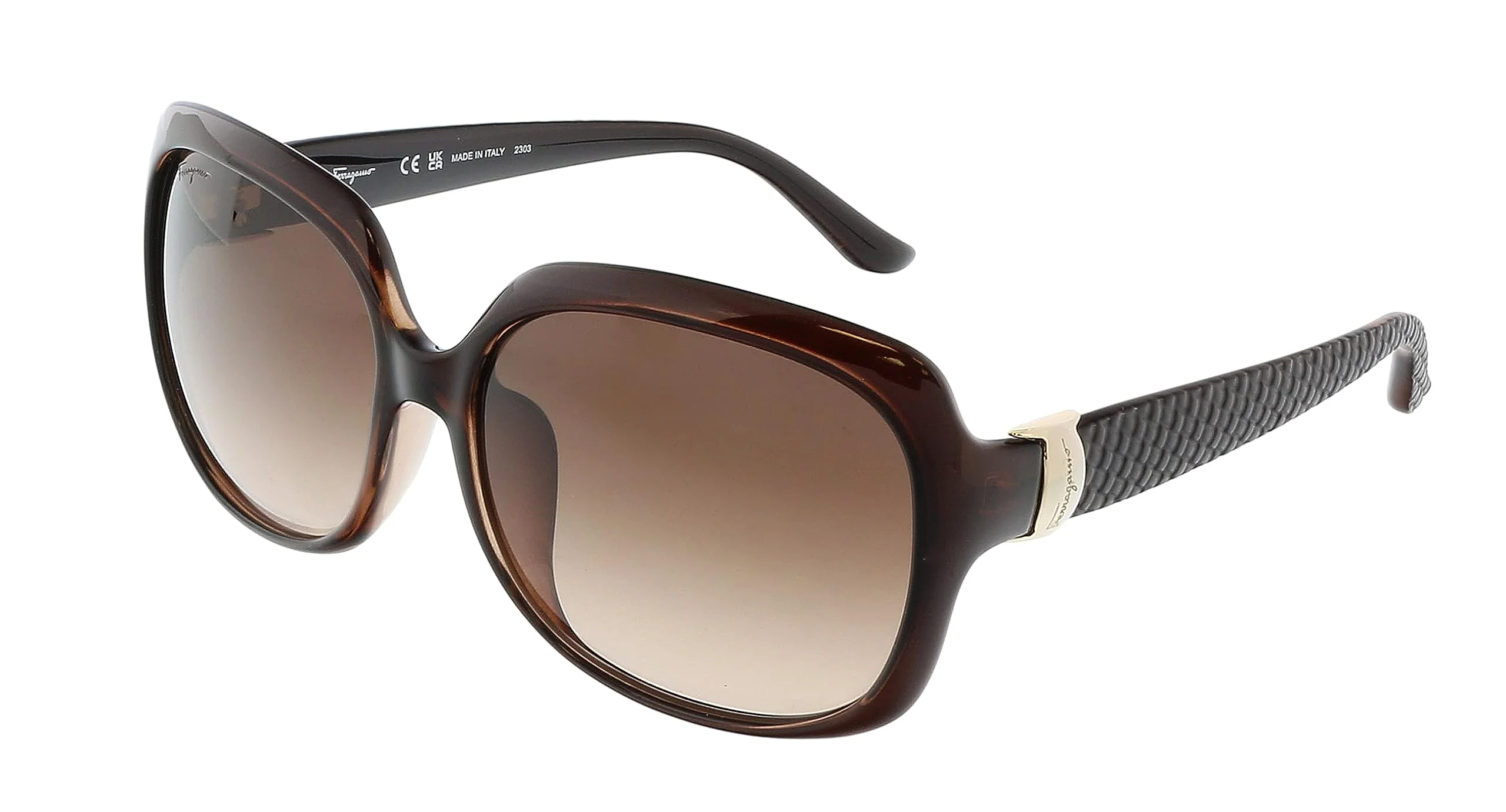 Lightweight Salvatore Ferragamo Brown Gradient Rectangular Ladies Sunglasses SF739SA 210 59 Convenient