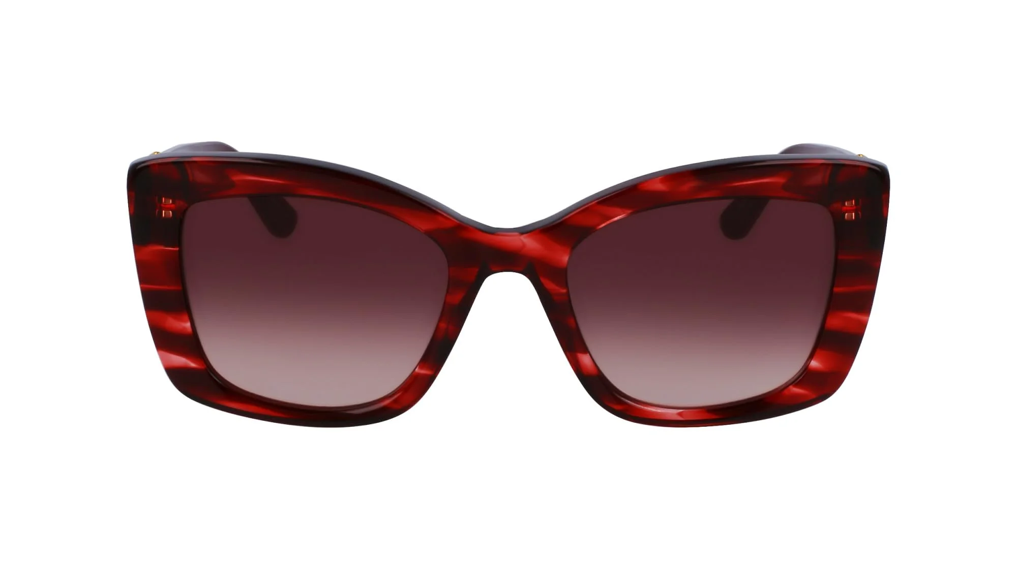 Convenient KARL LAGERFELD Women's Sunglasses KL6139S - Striped Red with Gradient Brown Lens Classic