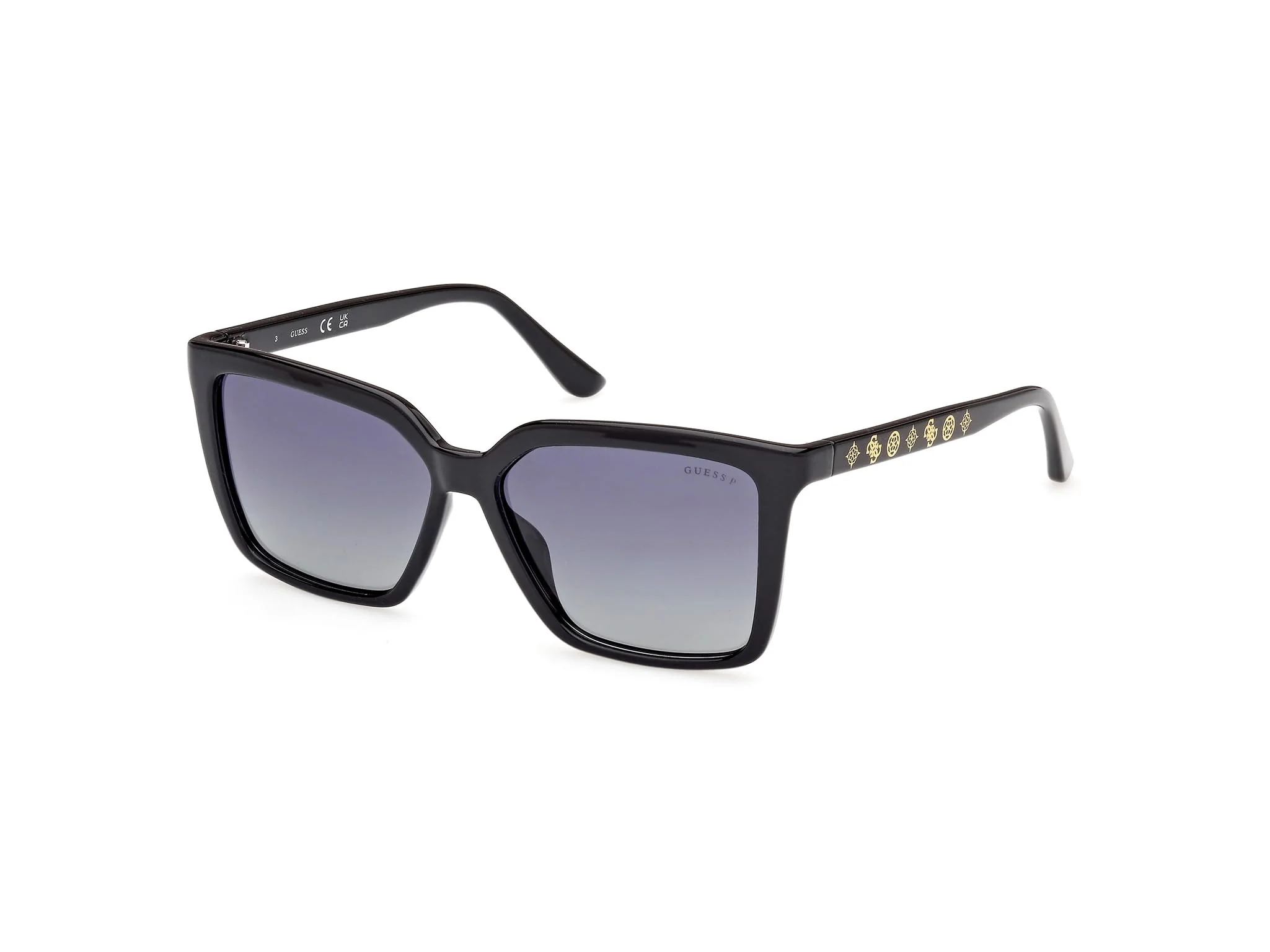 Official Guess GU00099 01D shiny black 55 13 140 WOMAN Sunglasses Artisan