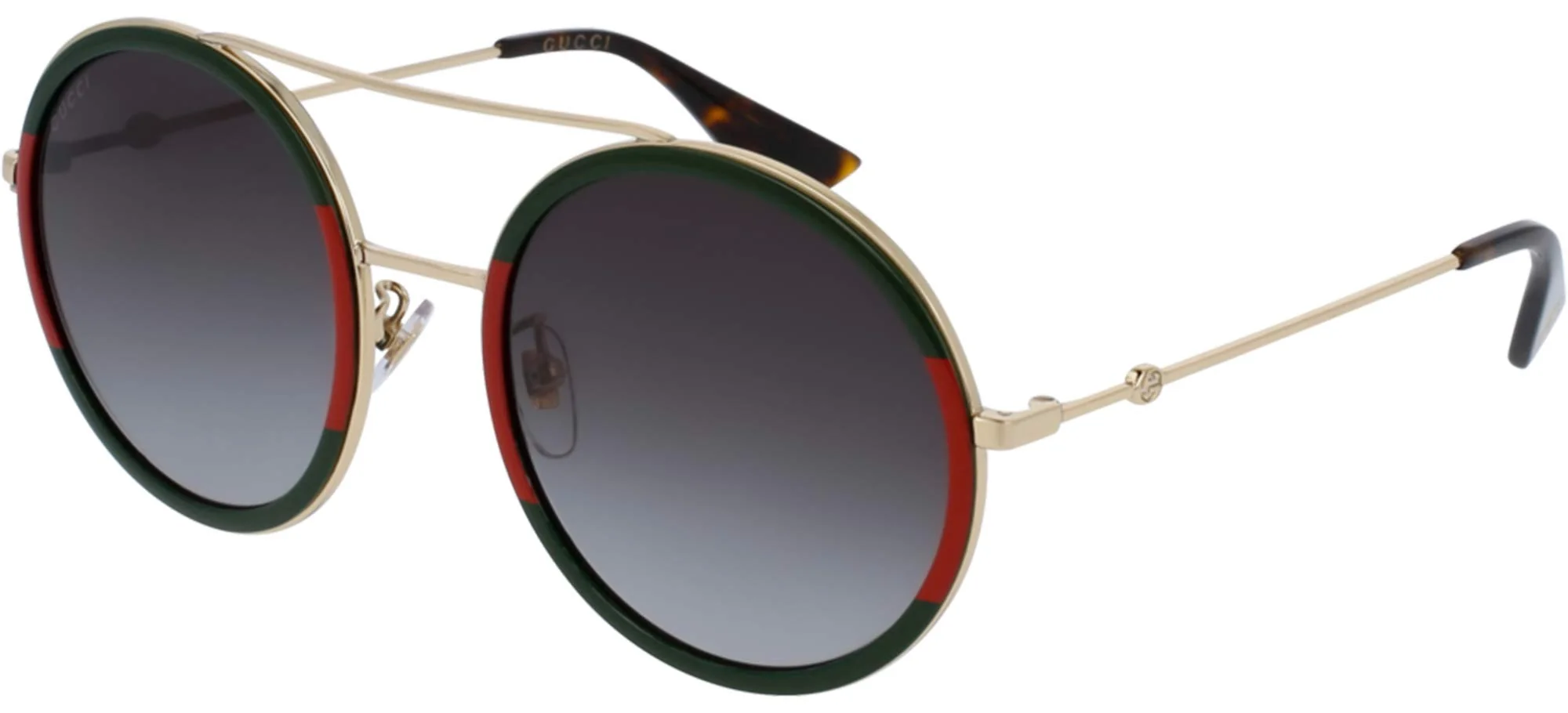 Powerful Gucci Women's GG0061S 003 Sunglasses Gold Gold Green 56 Gold gold green 56 Fine