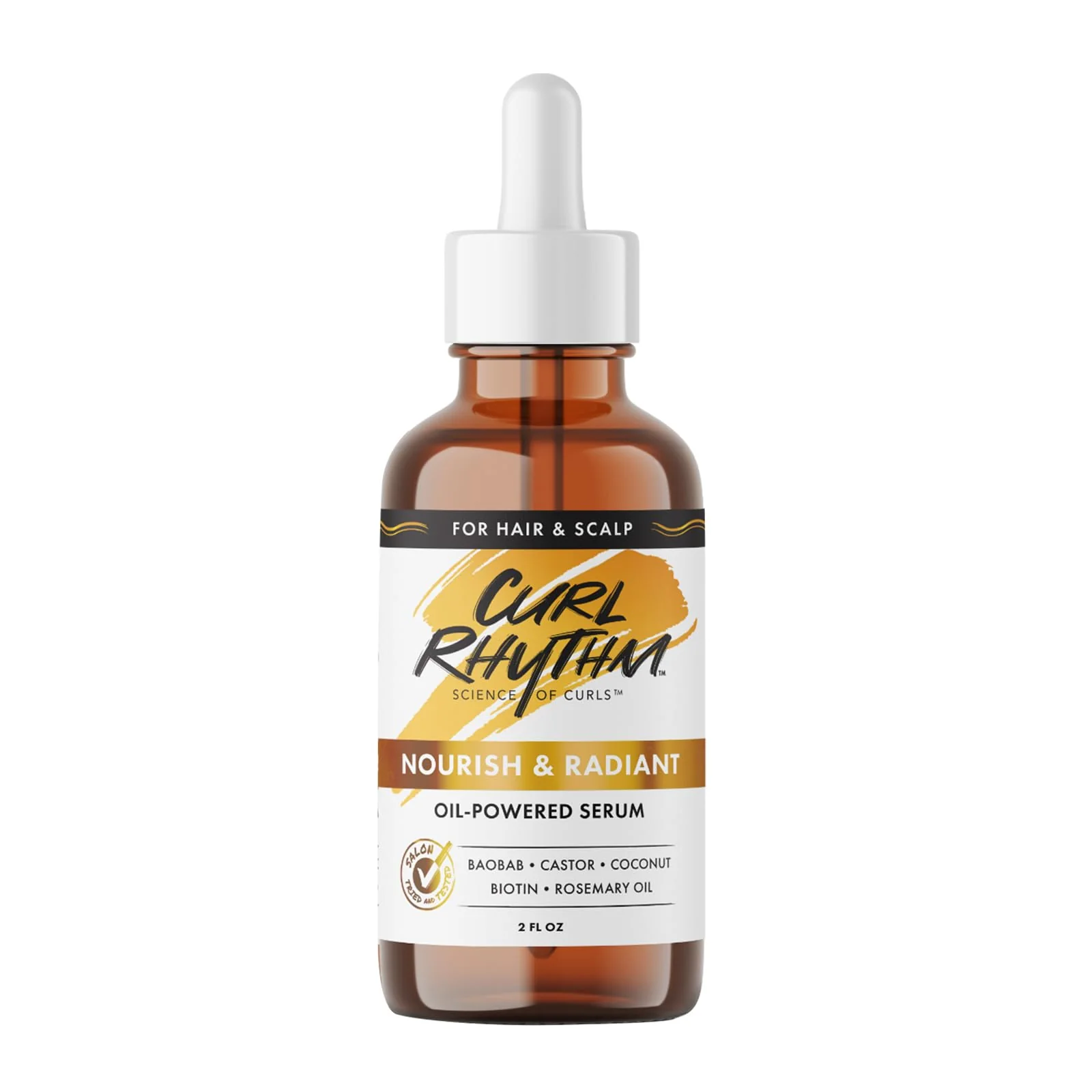 Luxury Curl Rhythm Nourish and Radiant Oil-Powered Serum - Nourishing Hair Oil - Non-Greasy Scalp Care - Hair Serum with Biotin for All Hair Types - 2 oz Trendy