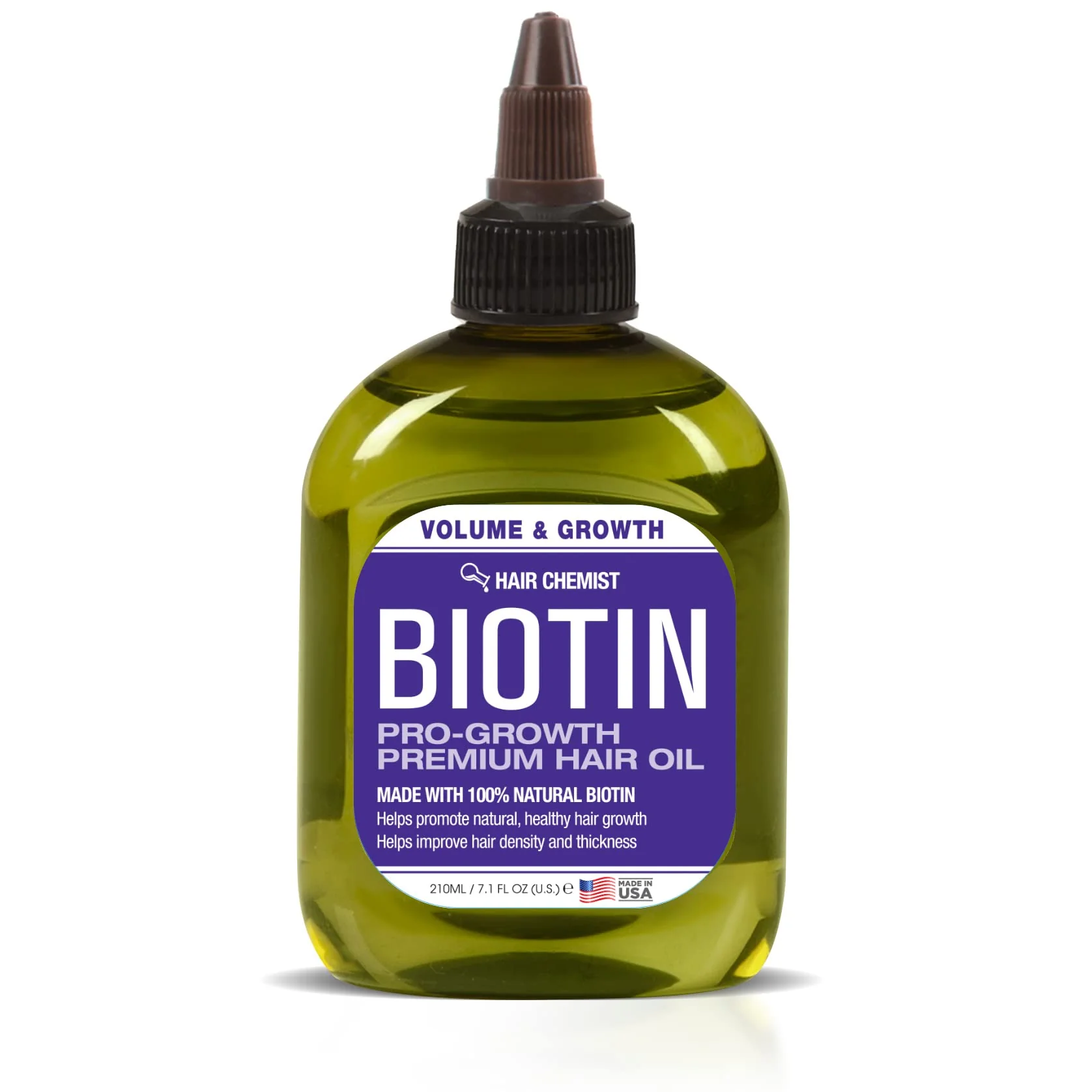 Expertly Made Hair Chemist Biotin Pro-Growth Premium Hair Oil 7.1 oz. High-Quality