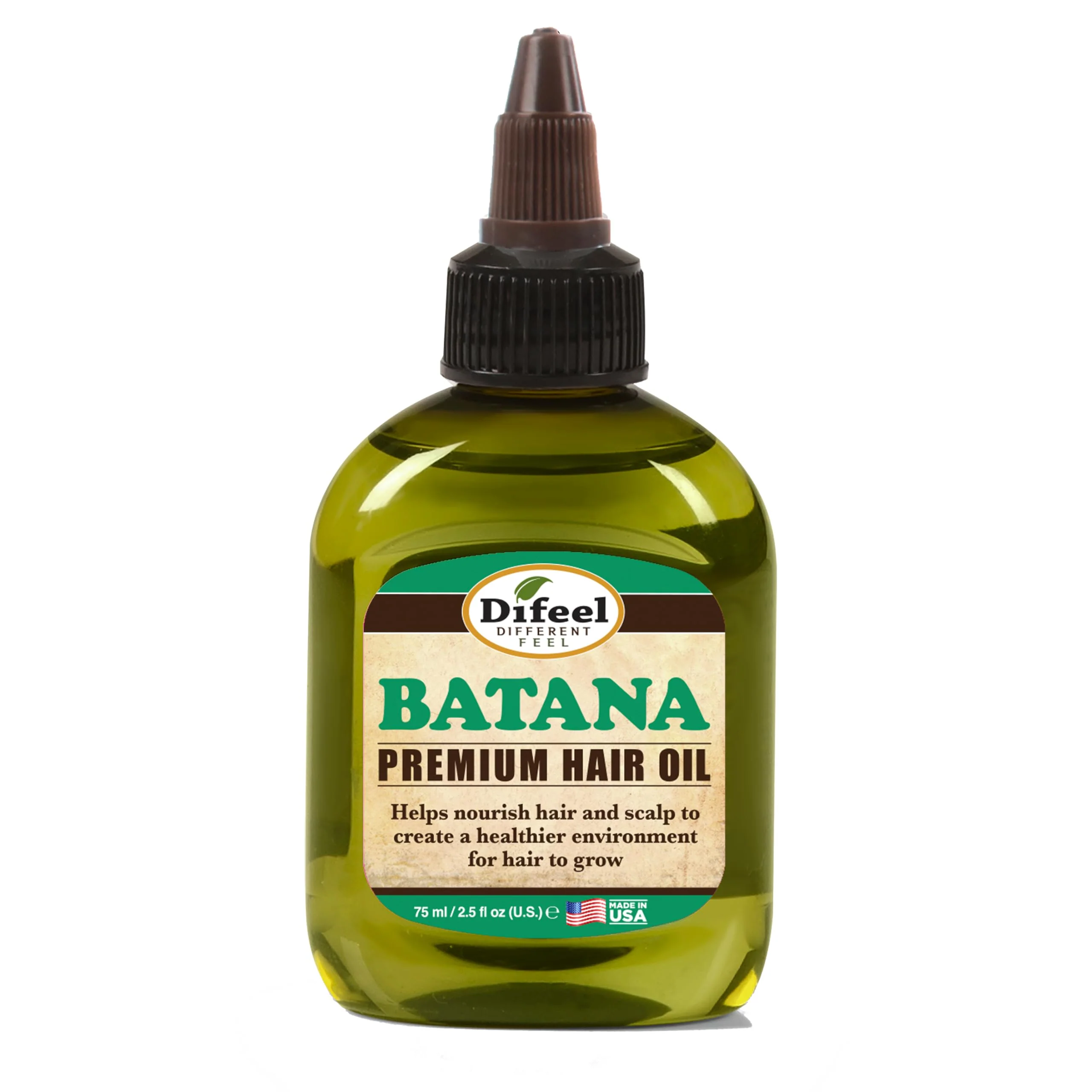 Casual Difeel Batana Premium Hair Oil 2.5 oz. - Batana oil for Hair growth Restores Moisture Strengthens Hair Pure