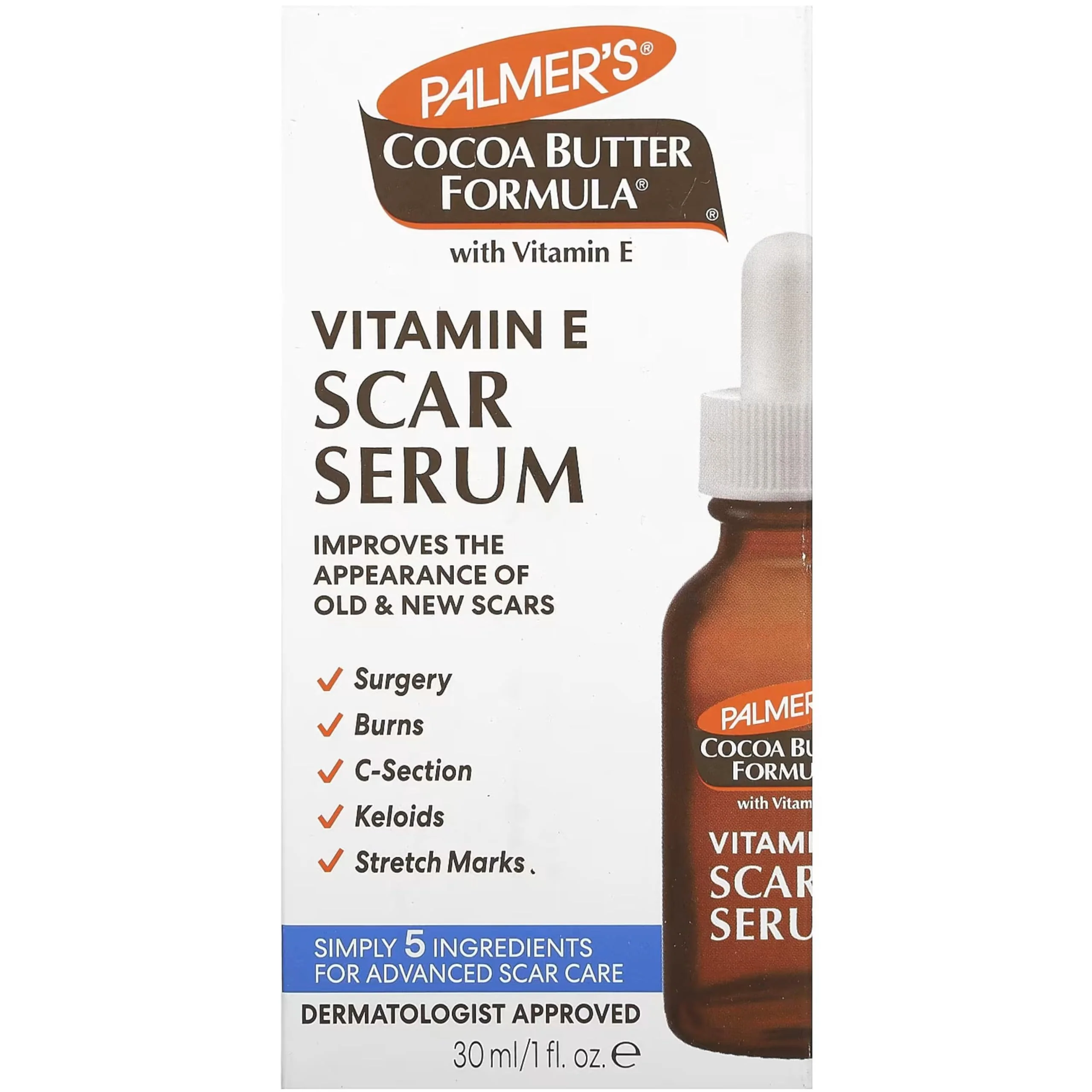 Natural Palmer's Cocoa Butter Formula Scar Serum 1 oz Eco-Friendly