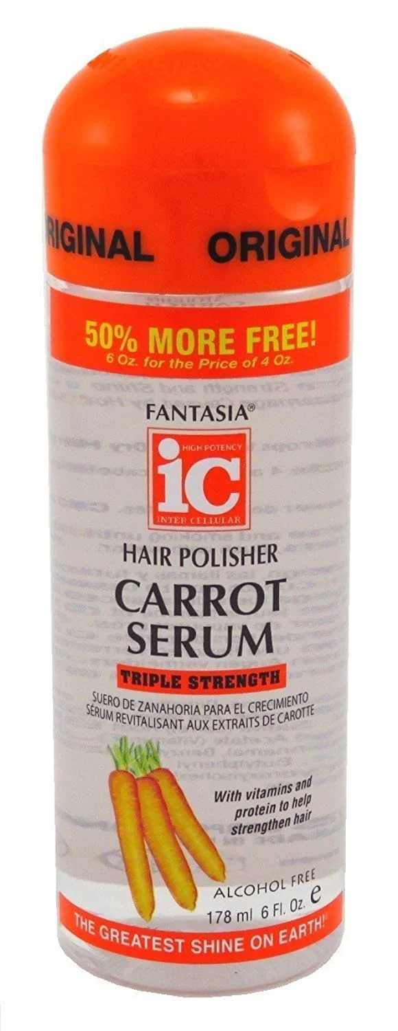 Detailed Fantasia Hair Polisher Carrot Serum Triple Strength 6 Ounce 178ml Specialty