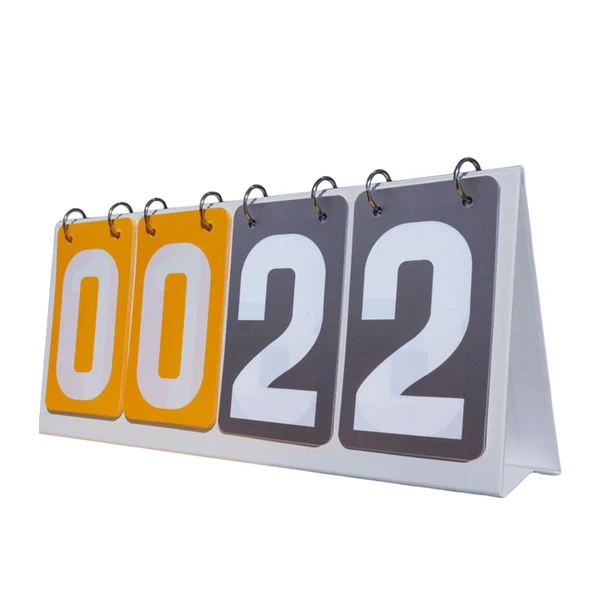 Modern Maxbell 4 digits Flip Score Board Large Game for Tennis Ball Basketball Volleyball Yellow Gray Fast
