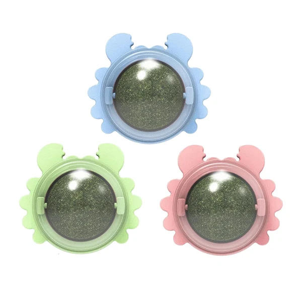 High-Quality Maxbell 3Pcs Chew Cat Toy Licking Exercise Tease Cat Treats Playing Catnip Ball Toys Verified