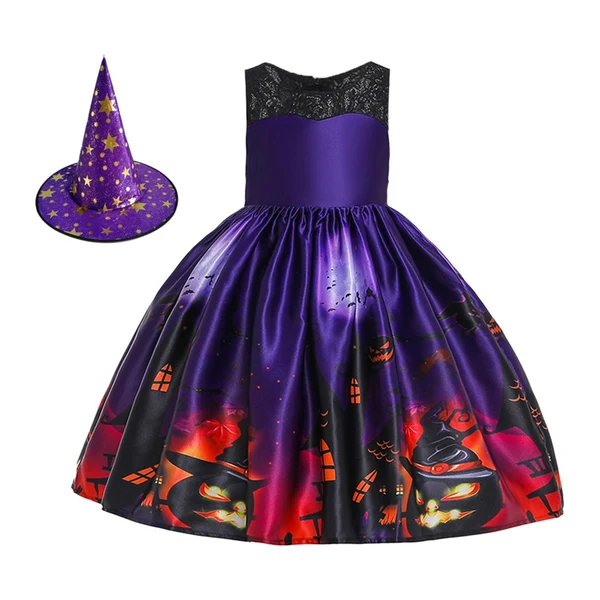 Authentic Maxbell Girl Witch Halloween Costume Dress Fancy Dress Cosplay Festival Party Outfit Height 150cm Responsible