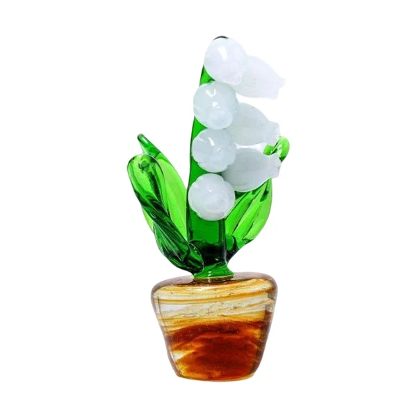Clean Maxbell Lily of The Valley Desktop Decoration Oranment Glass Creative for Office Outstanding