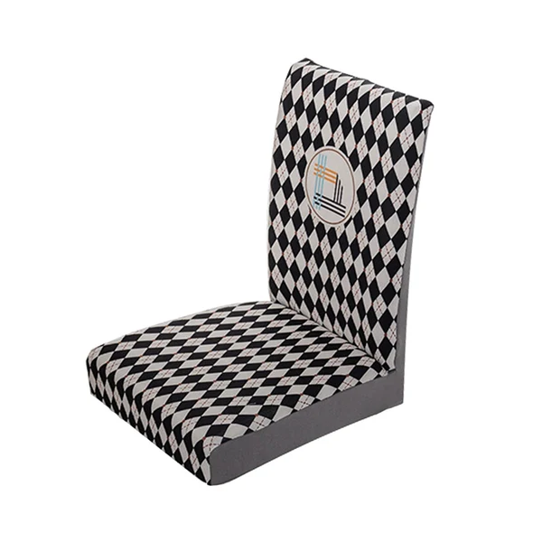 Stylish Maxbell Dining Chair Slipcover Stretchable Soft Polyester for Kitchen Holiday Hotel Black White Fine