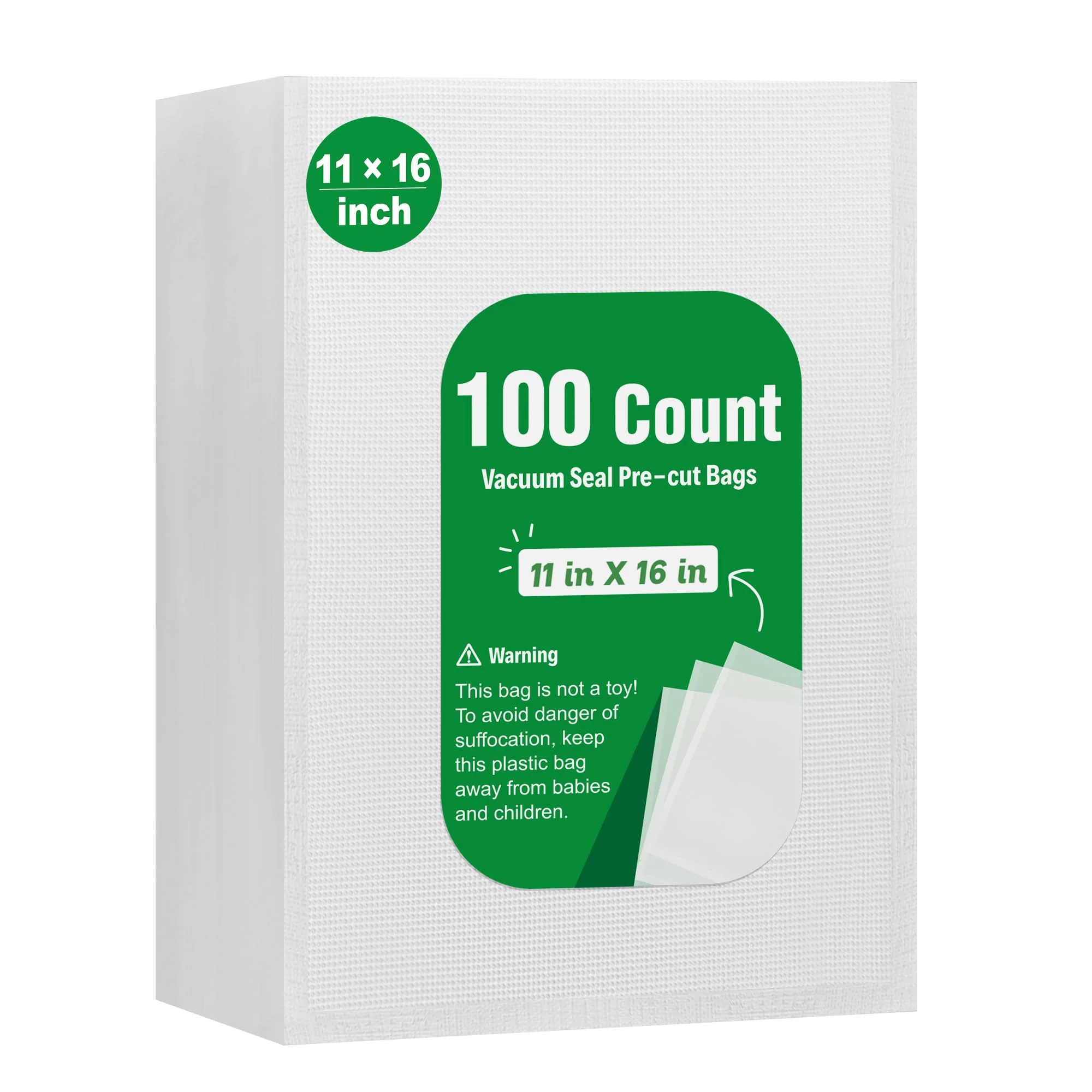 Stylish Syntus 100 Count Vacuum Sealer Bags Gallon 11 x 16 inch for Seal a Meal Commercial Grade BPA Heavy Duty Precut Seal Bags Food Vac Bags… Quality