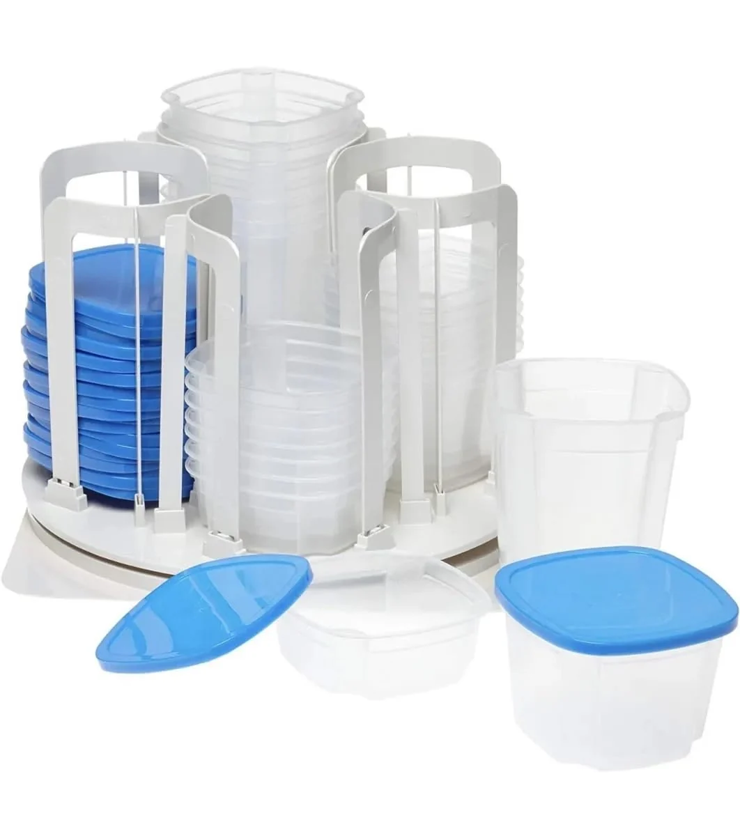 Expertly Made Smart Spin N Store 49 Piece Food Storage Set Classic