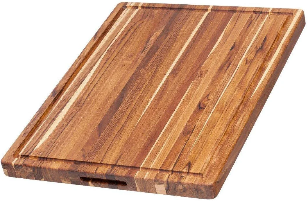 Unique Teakhaus Cutting Board - Large L Wood Cutting Board with Juice Groove - Holiday Gift Ideas for Men and Women - Gift-Ready Reversible Edge Grain… Detailed