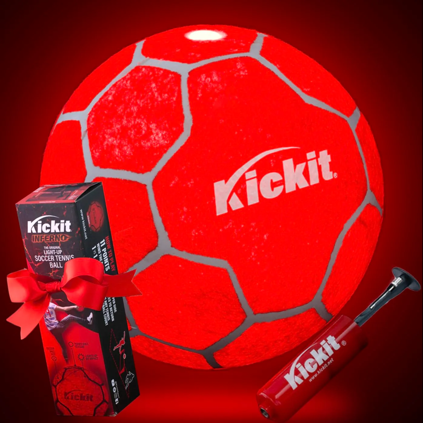 Certified Kickit Soccer LED Light-Up Tennis Ball Soft Lightweight Ball for Training style Juggling All Ages Outdoor Fun Backyard Beach… Trusted
