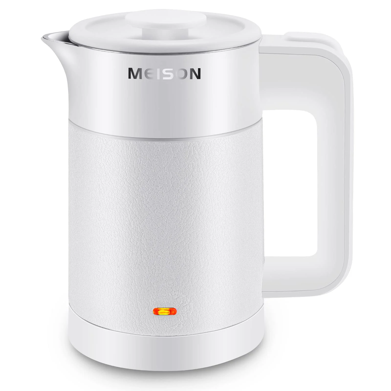 Stylish 0.6L Small Electric Kettles Stainless Steel Travel Mini Hot Water Boiler Heater Double Wall Cool Touch Portable Teapot Auto Shut-Off Boil-Dry… Official