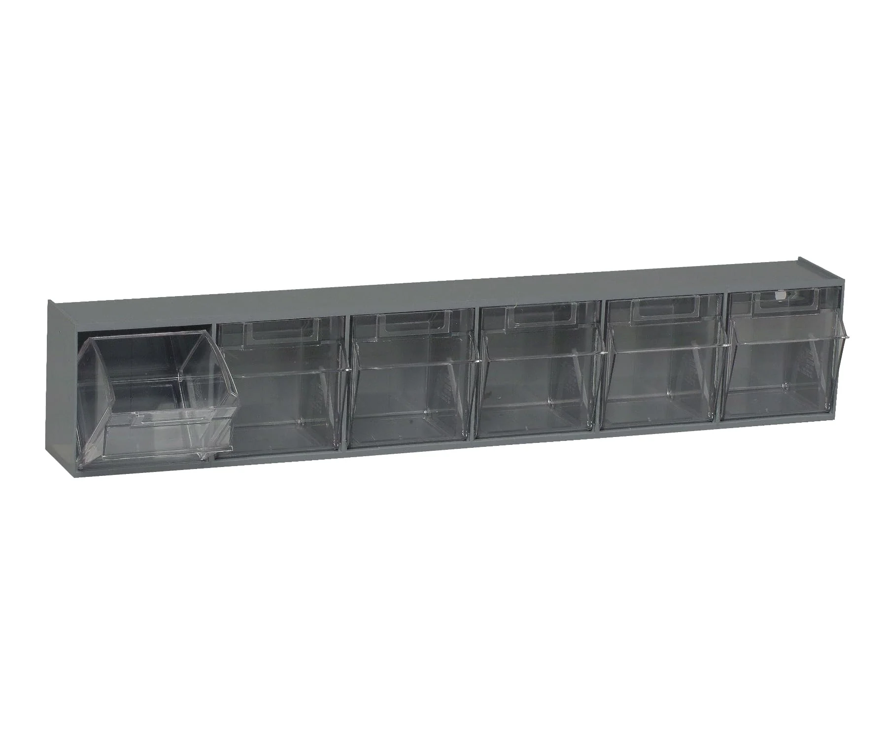 Fast Quantum QTB306GY Gray Tip Out Bin with 6 Compartments Optimized