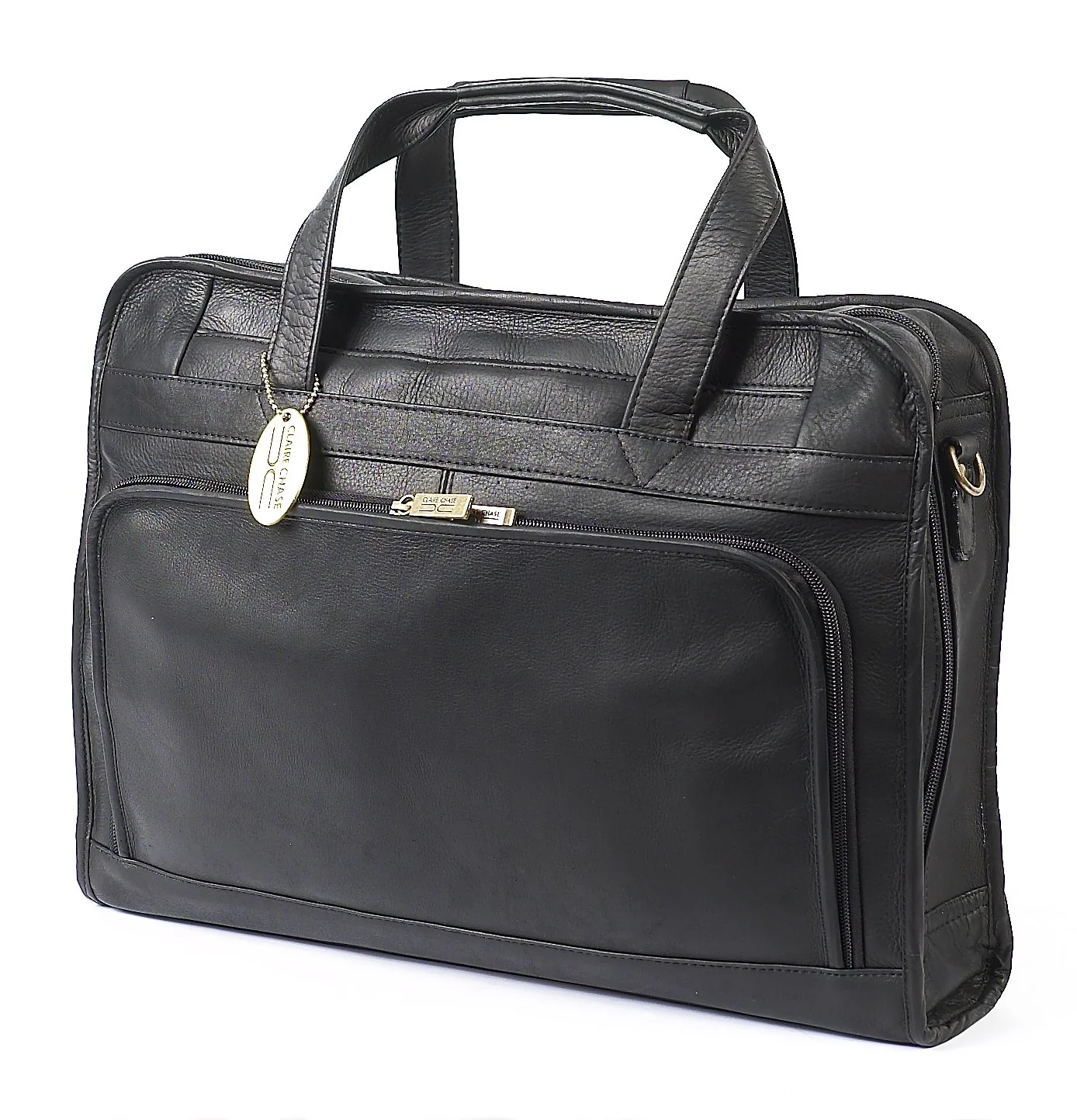 Easy-to-Use Claire Chase Professional Computer Briefcase Black One Size Durable