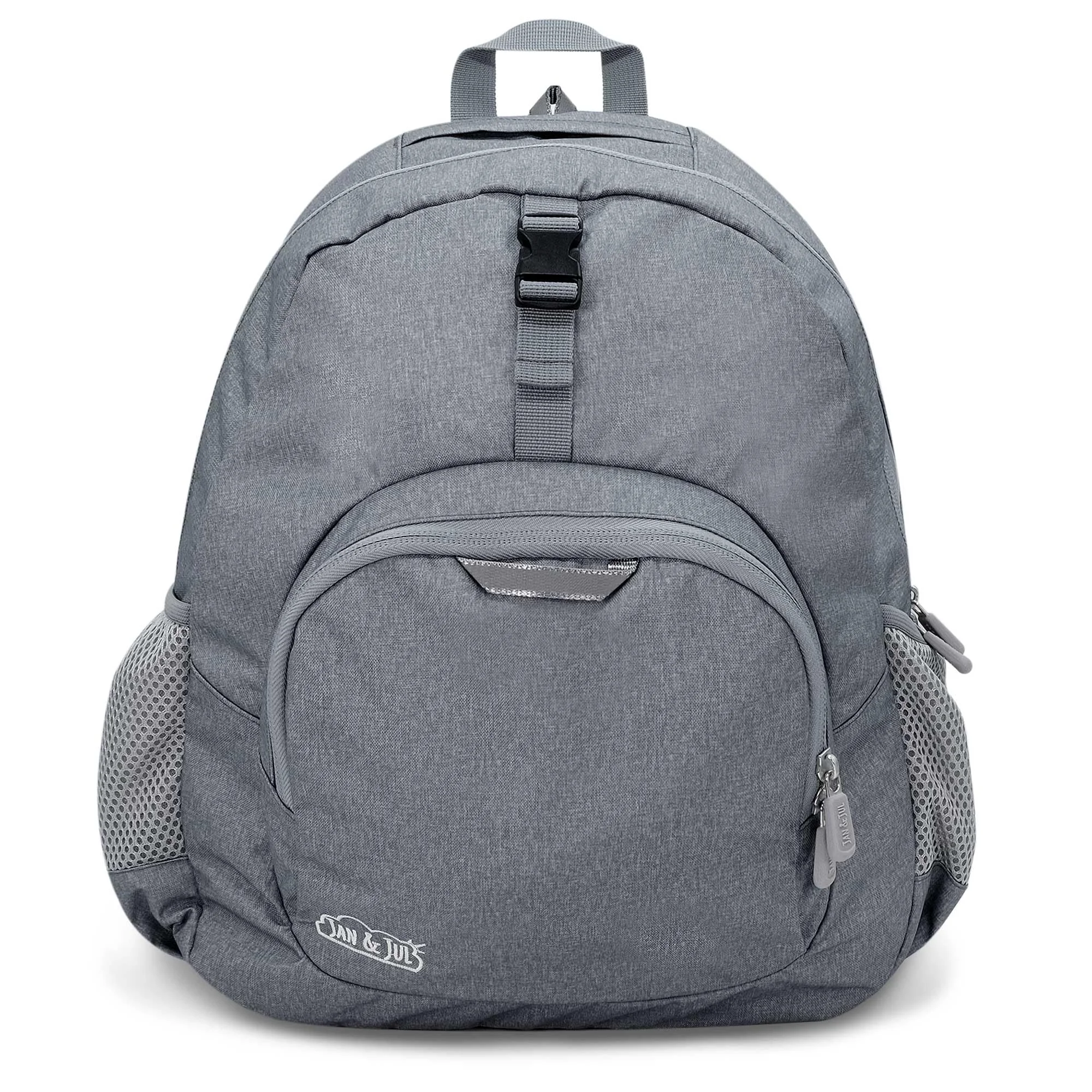 Professional JAN JUL Water Resistant Backpack for School Lightweight Schoolbag for Kids Heather Grey One Size Reusable