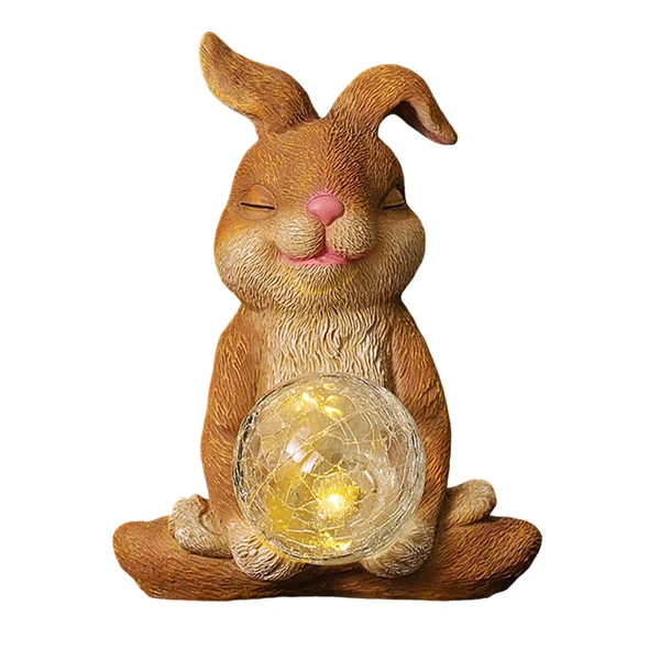 Clean Maxbell Garden Statue with solar light Landscape for Outdoor Patio Decorative Expertly Made