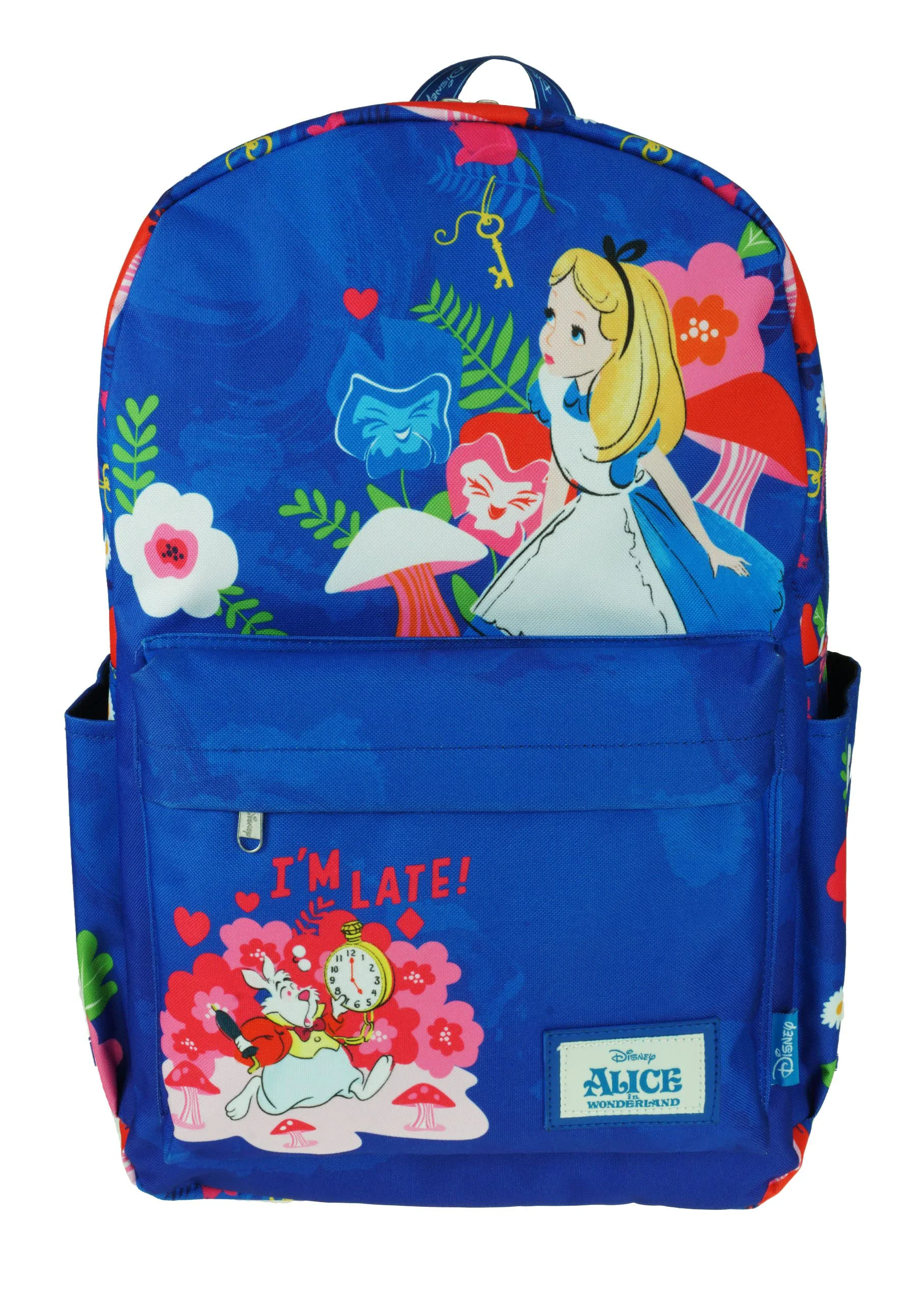 Clean KBNL Classic Disney Alice in Wonderland Backpack with Laptop Compartment for School Travel and Work Multicolor A22207-ALICE Casual