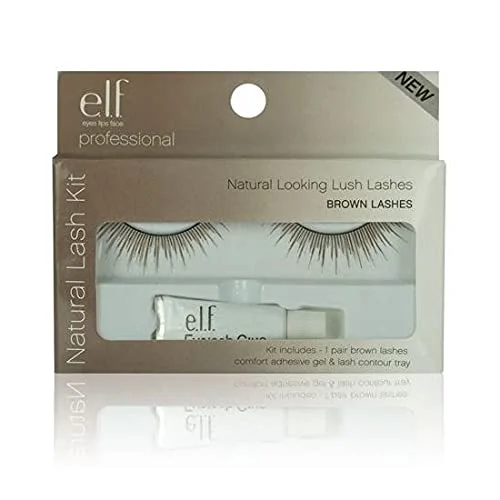 Consistent Natural Lash Kit 1 Pair Brown Lashes Adhesive and Tray Premium