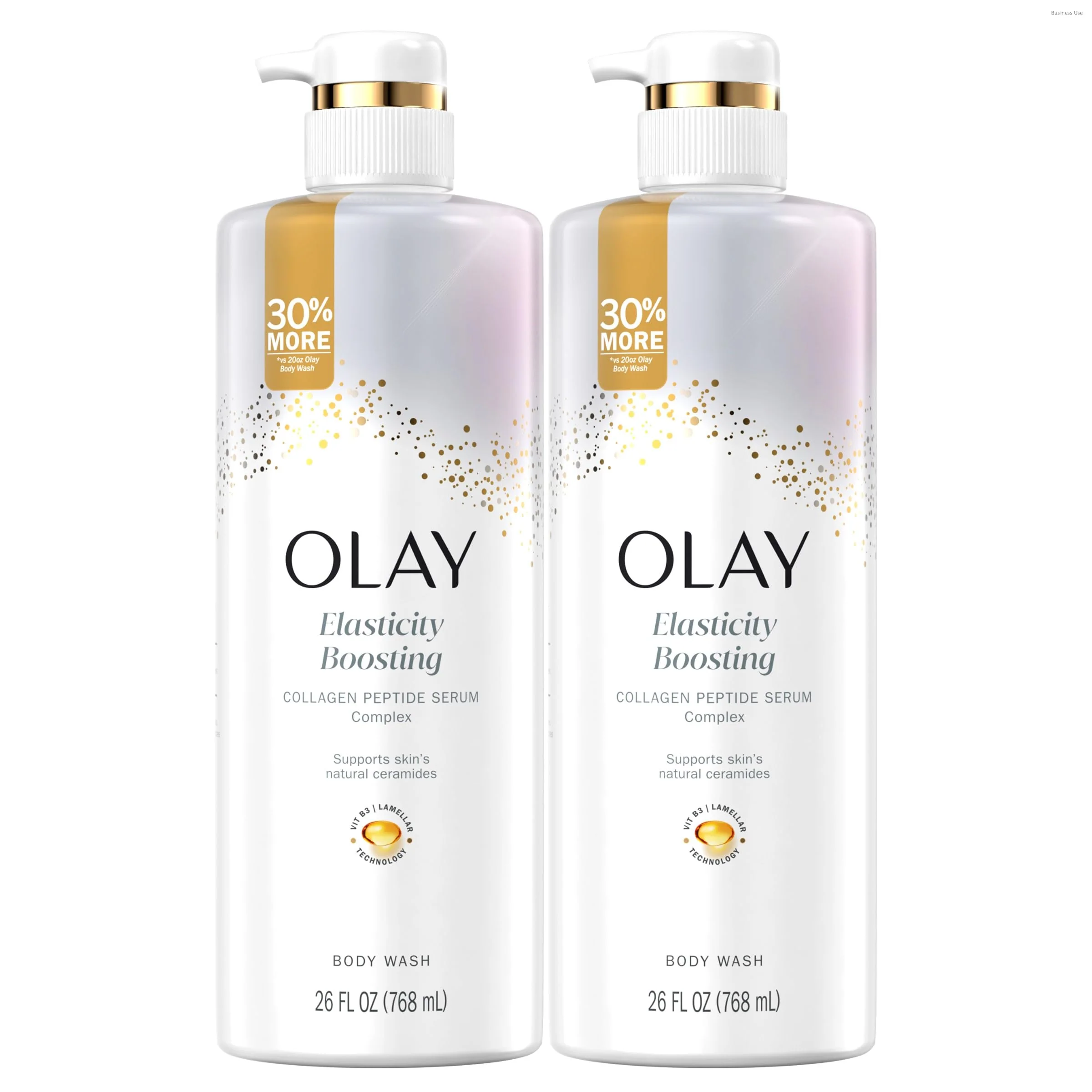 Natural Olay Body Wash for Women Elasticity Boosting Collagen Peptide Serum Complex Renews Moisture of Parabens Phthalates Vitamin B3 Lameller Breathable