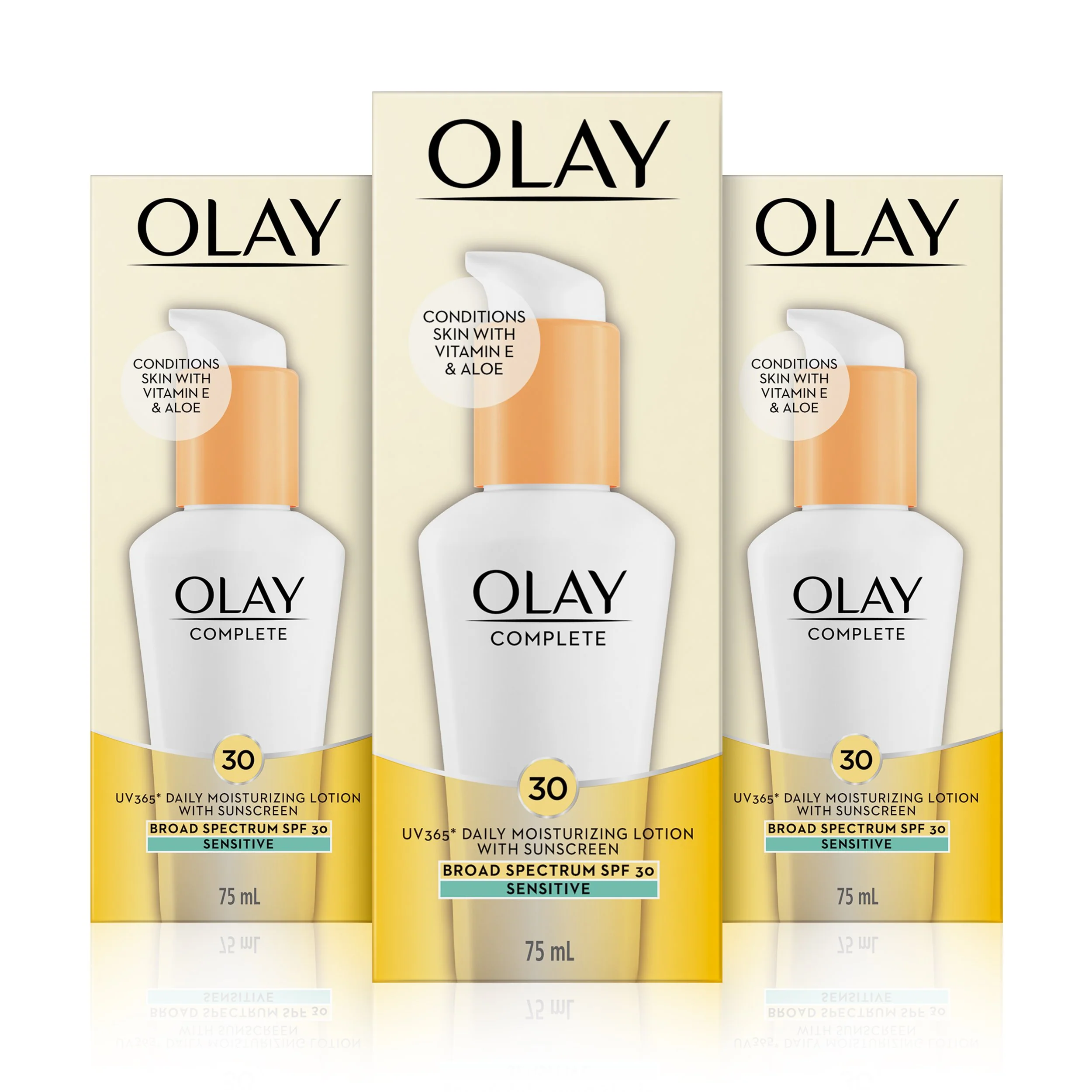 Contemporary Olay Complete Lotion Moisturizer with Sunscreen SPF 30 Sensitive 2.53 Fluid Ounce Pack of 3 Sophisticated