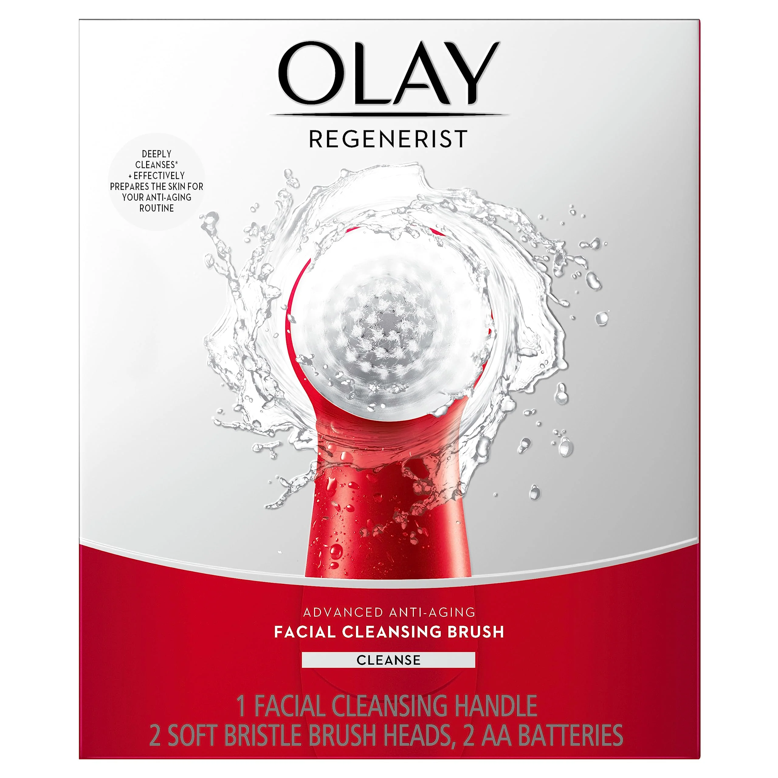 Soft Olay Facial Cleansing Brush Regenerist Face Exfoliator with 2 Brush Heads Artisan