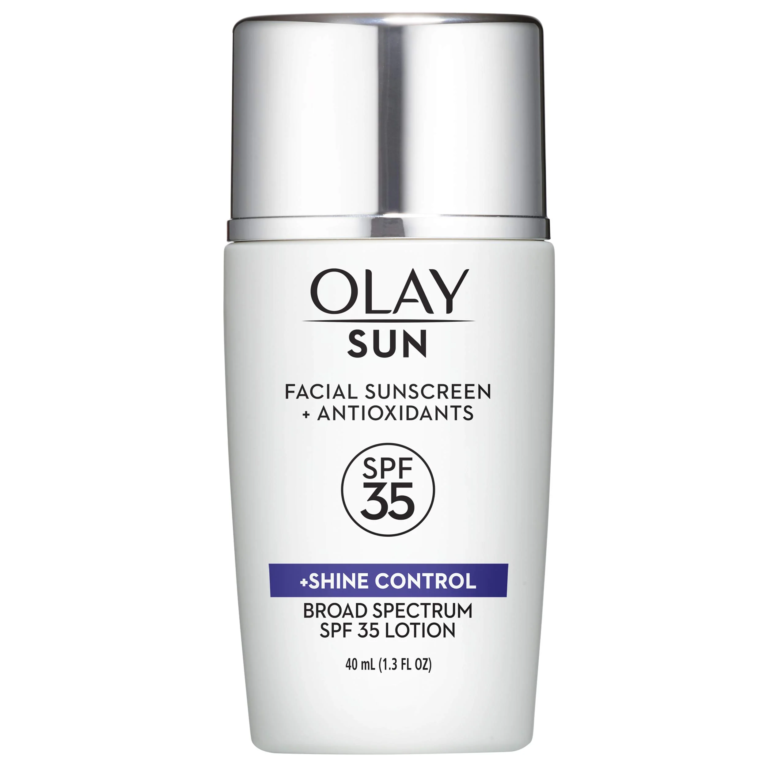 Consistent Olay Facial Sunscreen and Antioxidants Sun SPF 35 Face Lotion Shine Control 1.3 Fl Oz Long-Lasting