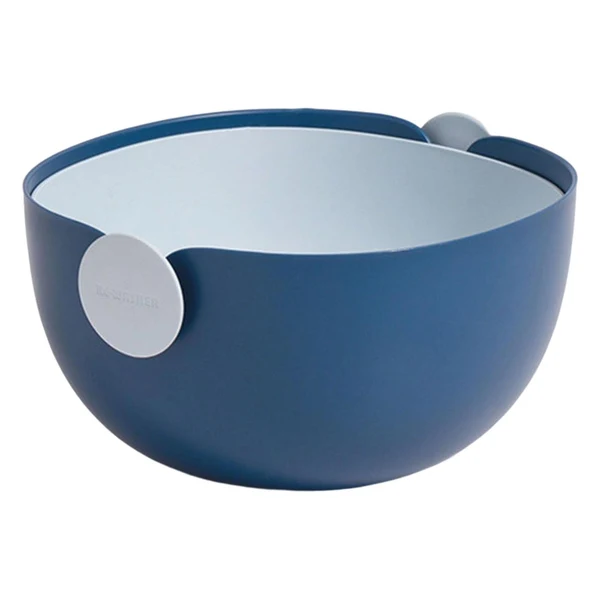 First-Class Maxbell Colander Rice Washer Strainer Bowl Drain Strainer Basket for Tomatoes Beans blue Powerful