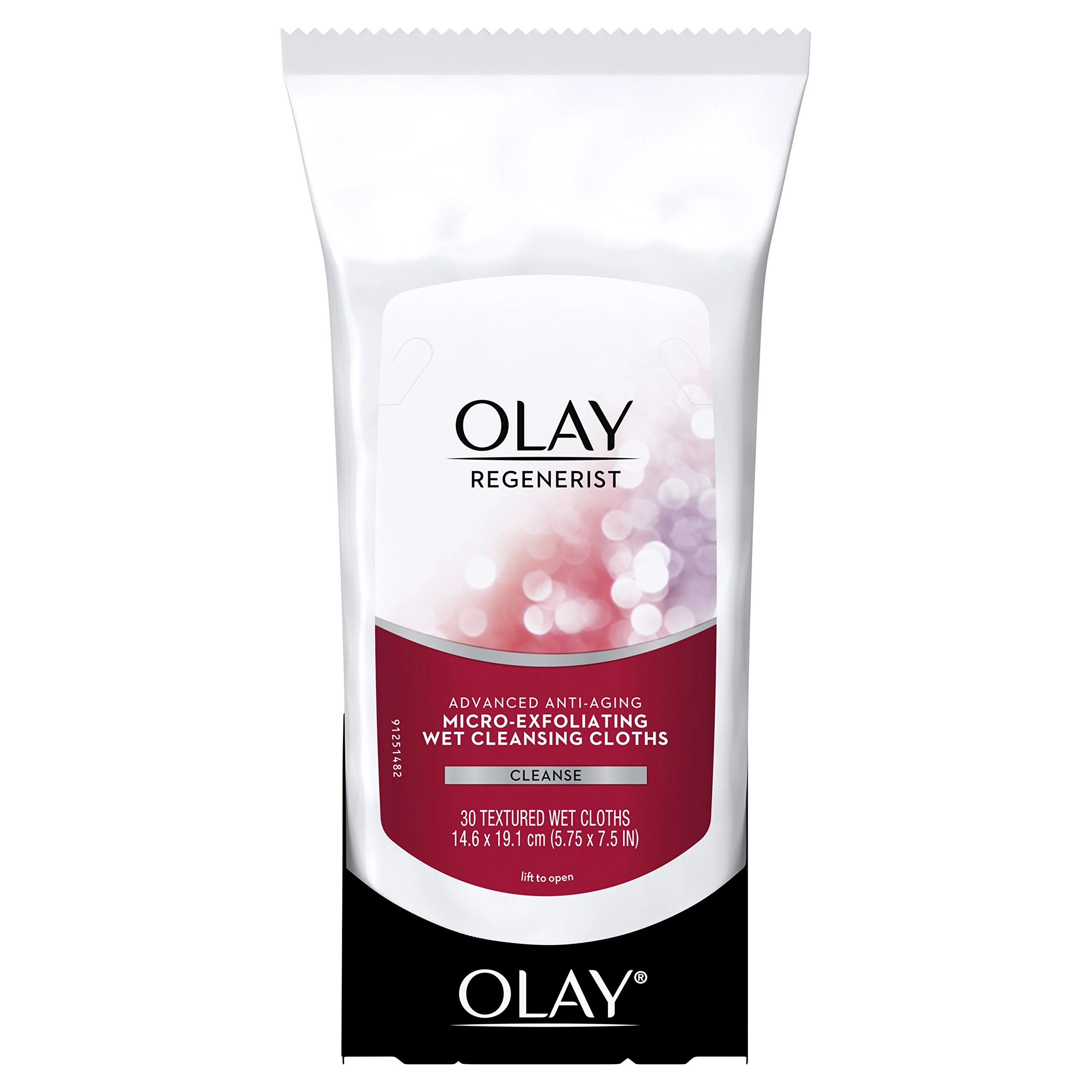 Flexible Olay Regenerist Micro-Exfoliating Wet Cleansing Cloths 30 Count User-Friendly