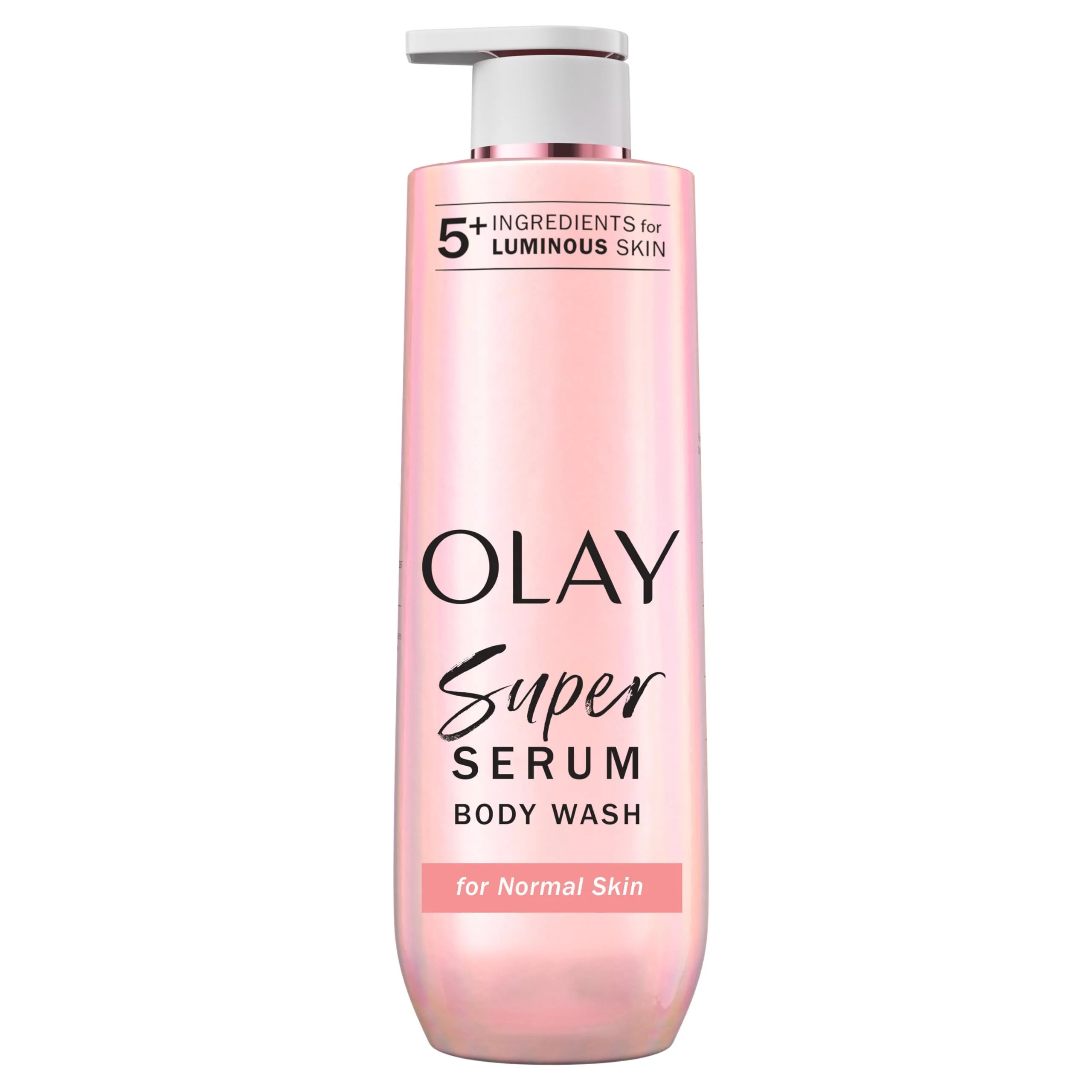 Selected Olay Super Serum Body Wash for Normal Skin 24hr Long Lasting Hydration 5 Ingredient Serum Complex for Bright Even Firm Luminous Skin 20 fl oz Efficient