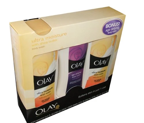 Fine Crafted Olay Ultra Moisture With Shea Butter and Age Defying Body Wash Soap 3 Pack Classic