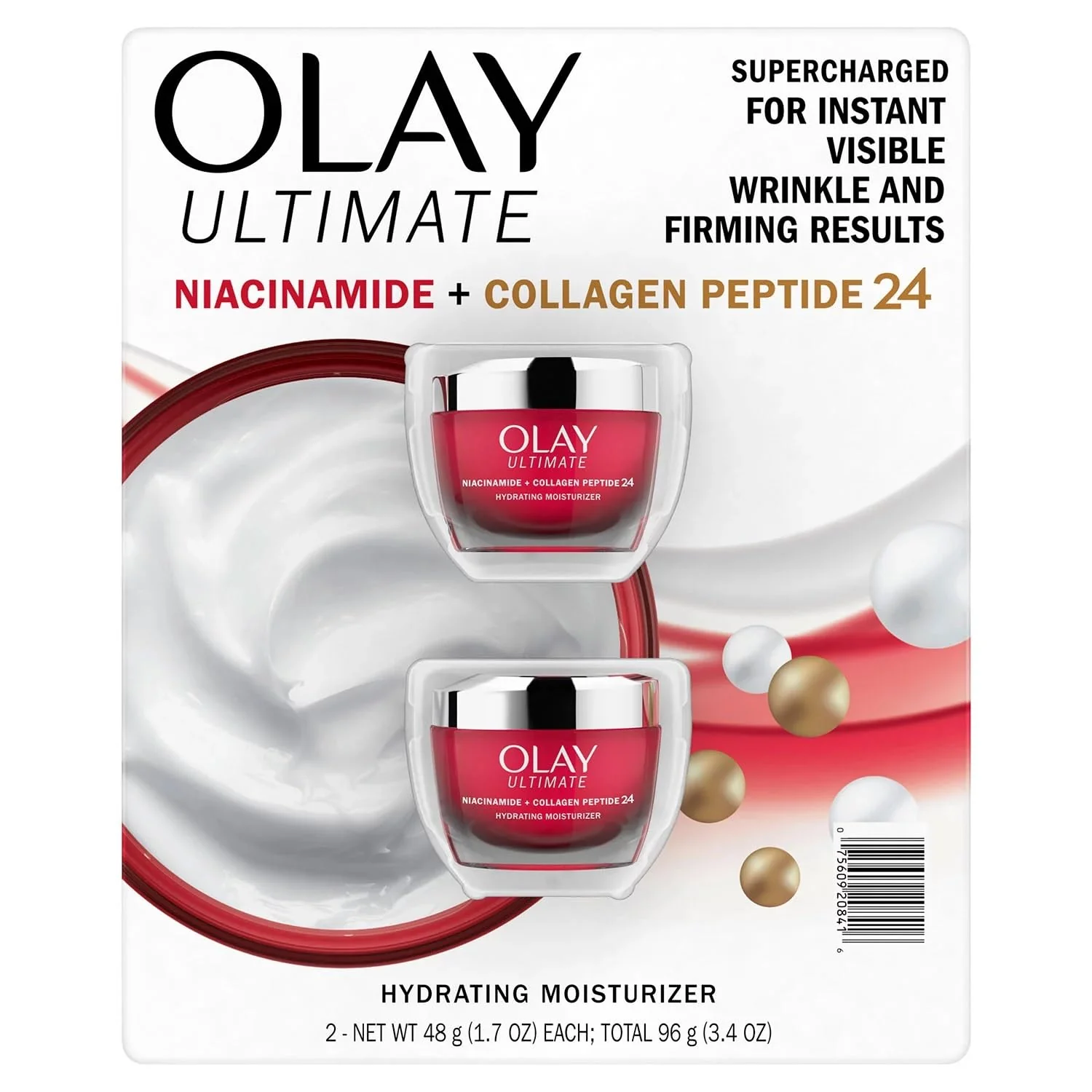 Refined Olay Niacinamide Collagen Hydrating Moisturizer 1.7 Ounce 2 Pack Lightweight