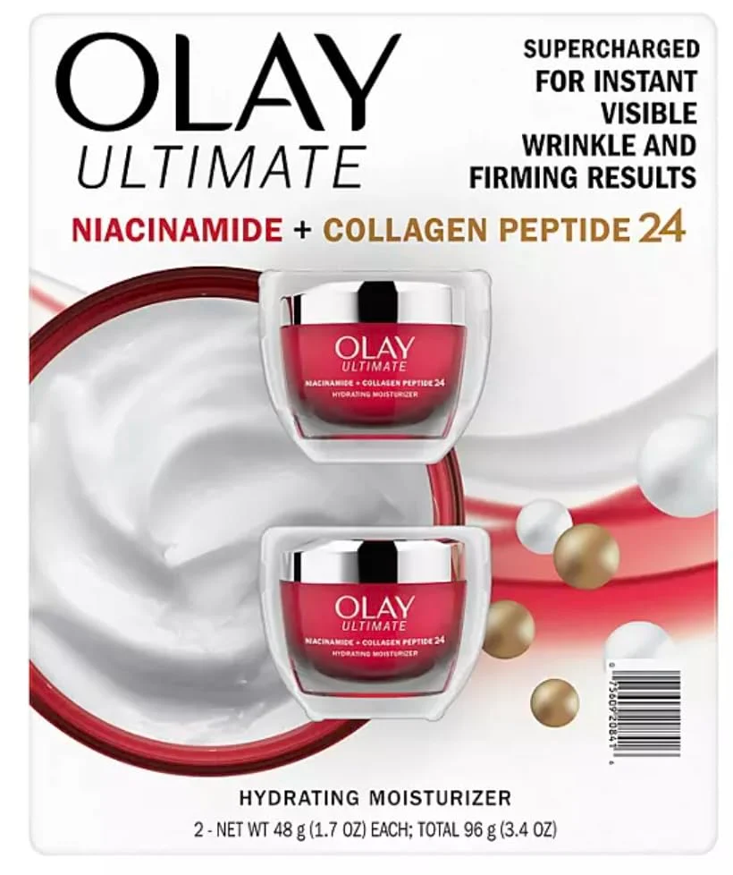Healthy Olay Niacinamide Collagen Peptide 24 Hydrating Moisturizer 1.7 oz. 2 pk. Pure