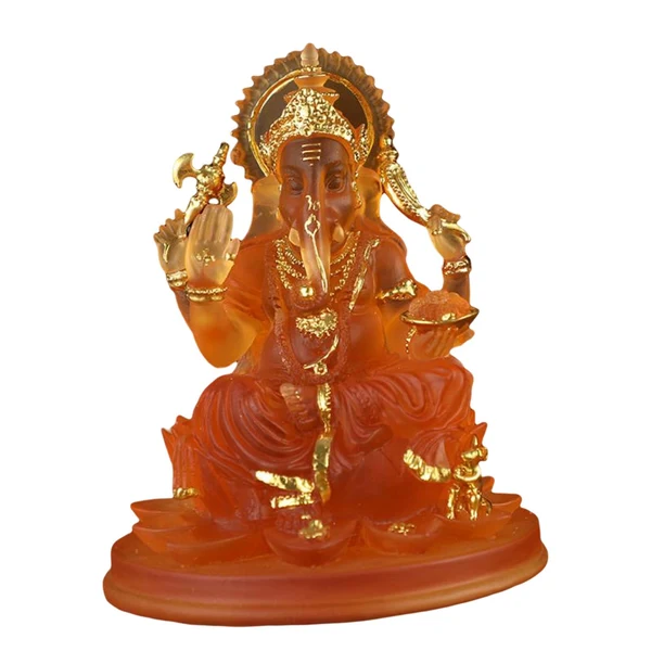 Durable Maxbell Maxbell Hindu Elephant God Statue Handcrafted Buddha Figurine for Tabletop Ornament Healthy